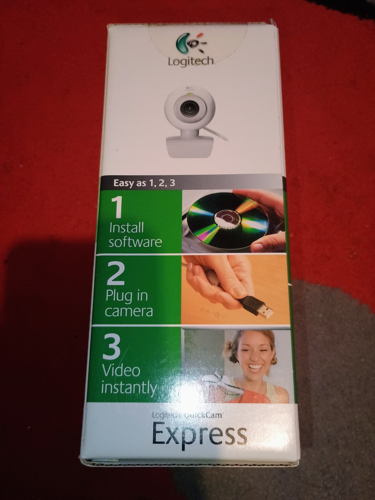 Logitech QuickCam Express USB Webcam Sealed New in Box Vintage Tech PC Retro