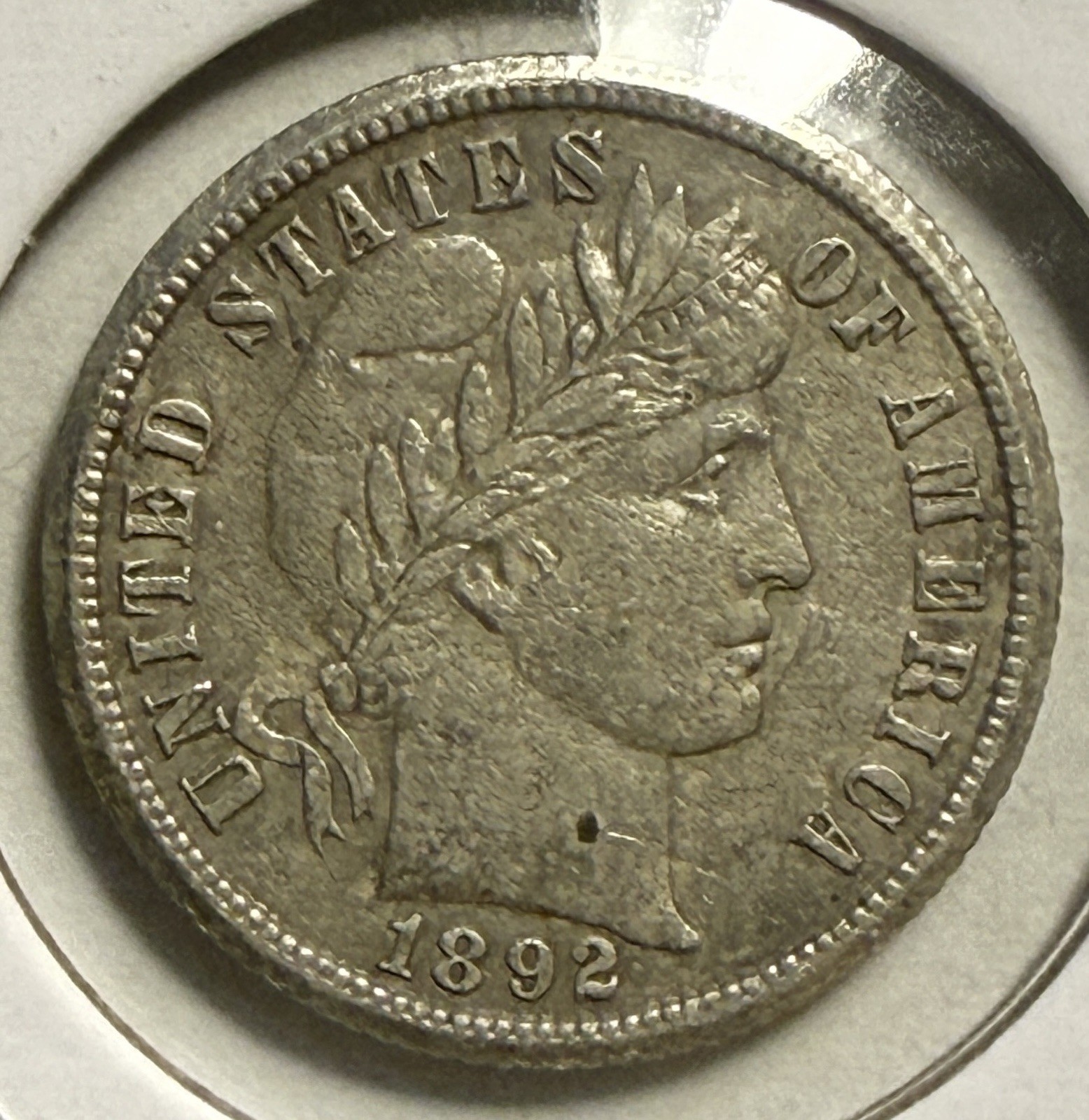 1892-O Barber Dime - (17-13/WRY)