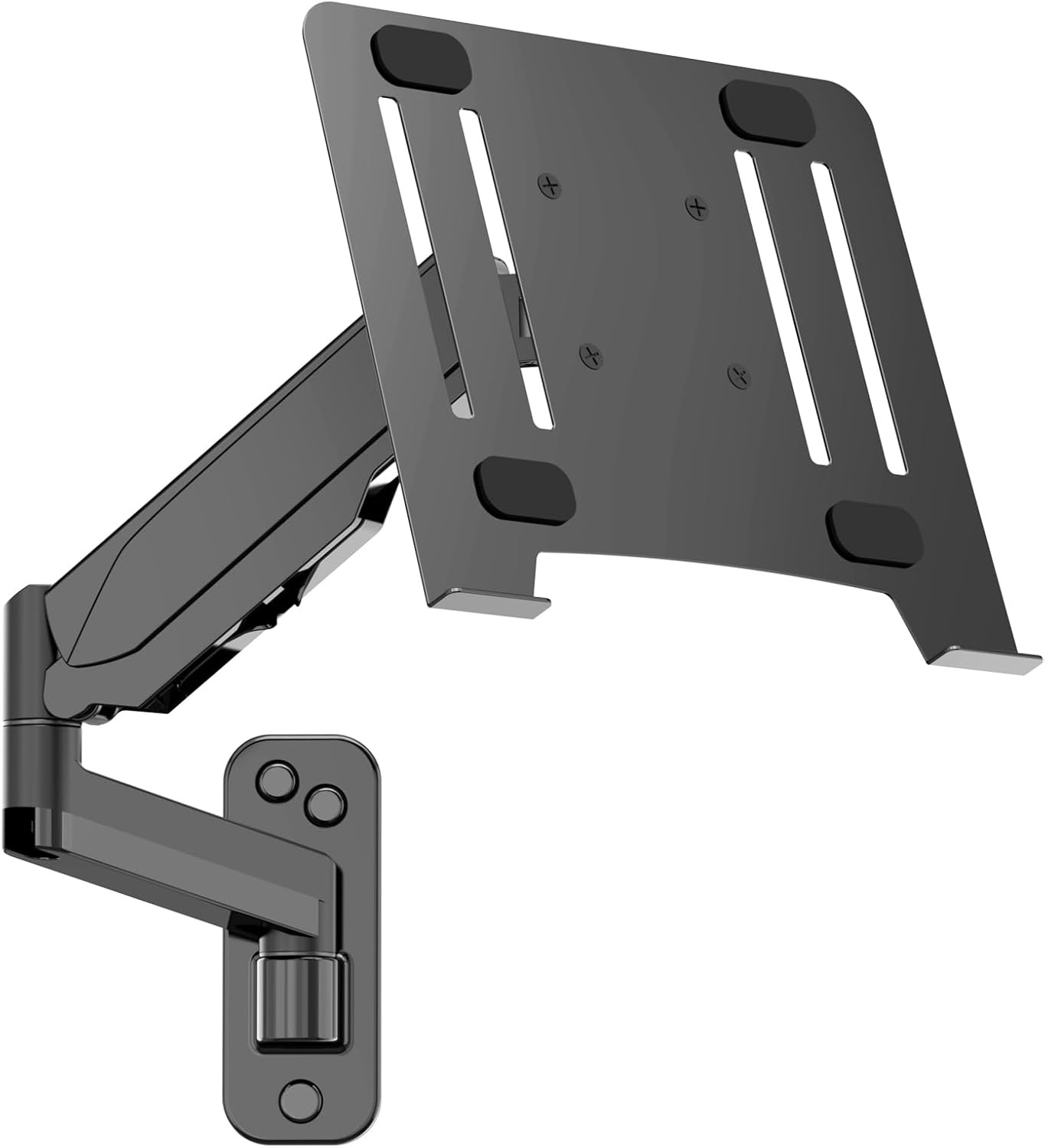 UPGRAVITY Laptop Wall Mount, 2-In-1 Gas Spring Wall Holder with Vented Tray for