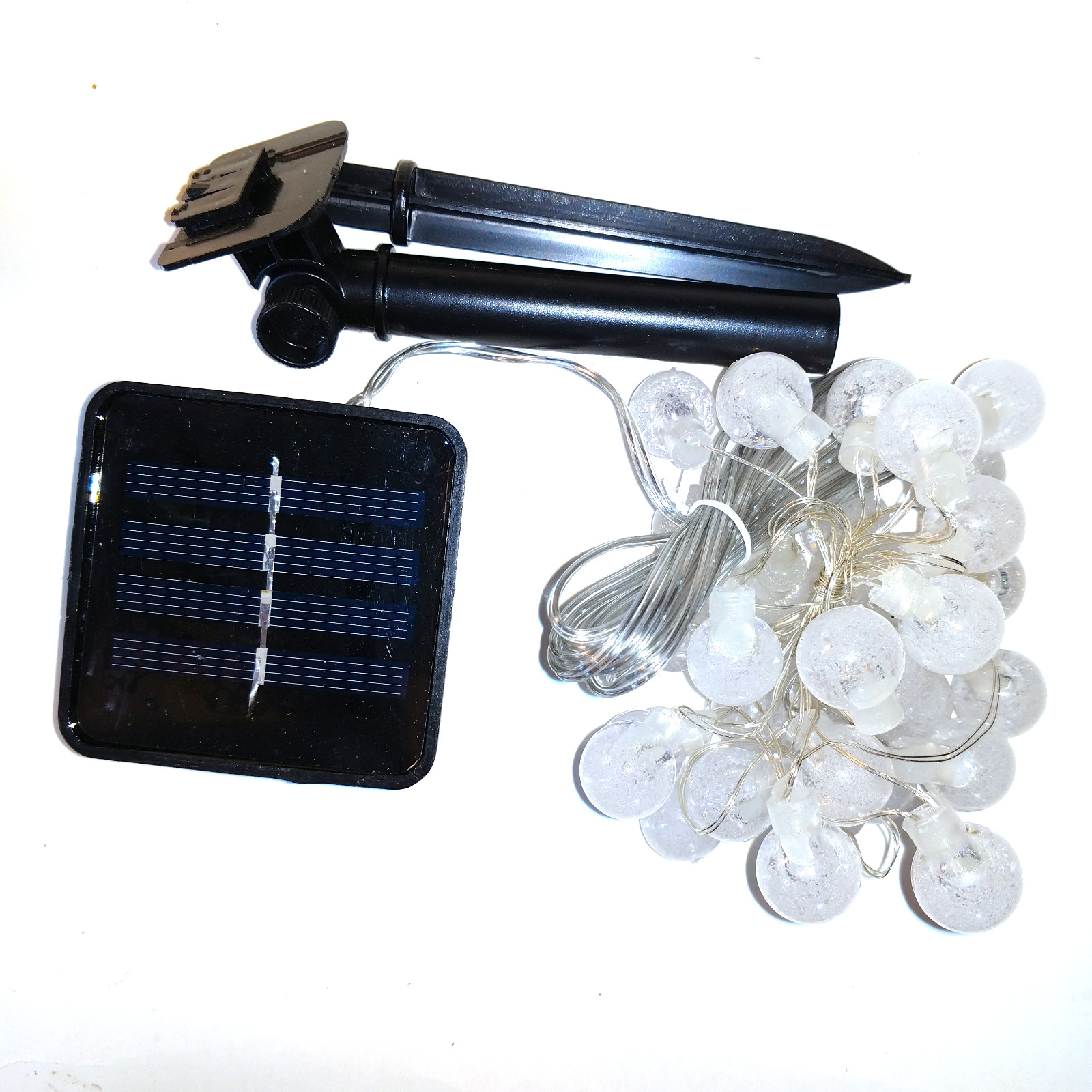 Solar Powered Air Bubble String Lights - 30 LED Multi Colored, 8 Modes