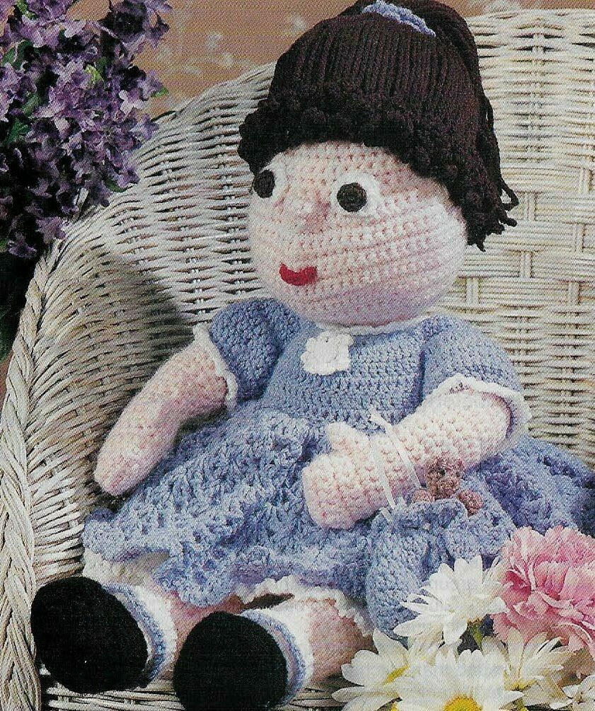 MY BEST FRIEND DOLL WITH DRESS 19" TALL TOY CROCHET PATTERN INSTRUCTIONS
