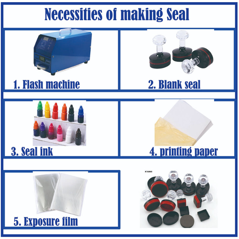 Self Inking Flash Stamp Seal Maker Photosensitive seal machine 110V-220V