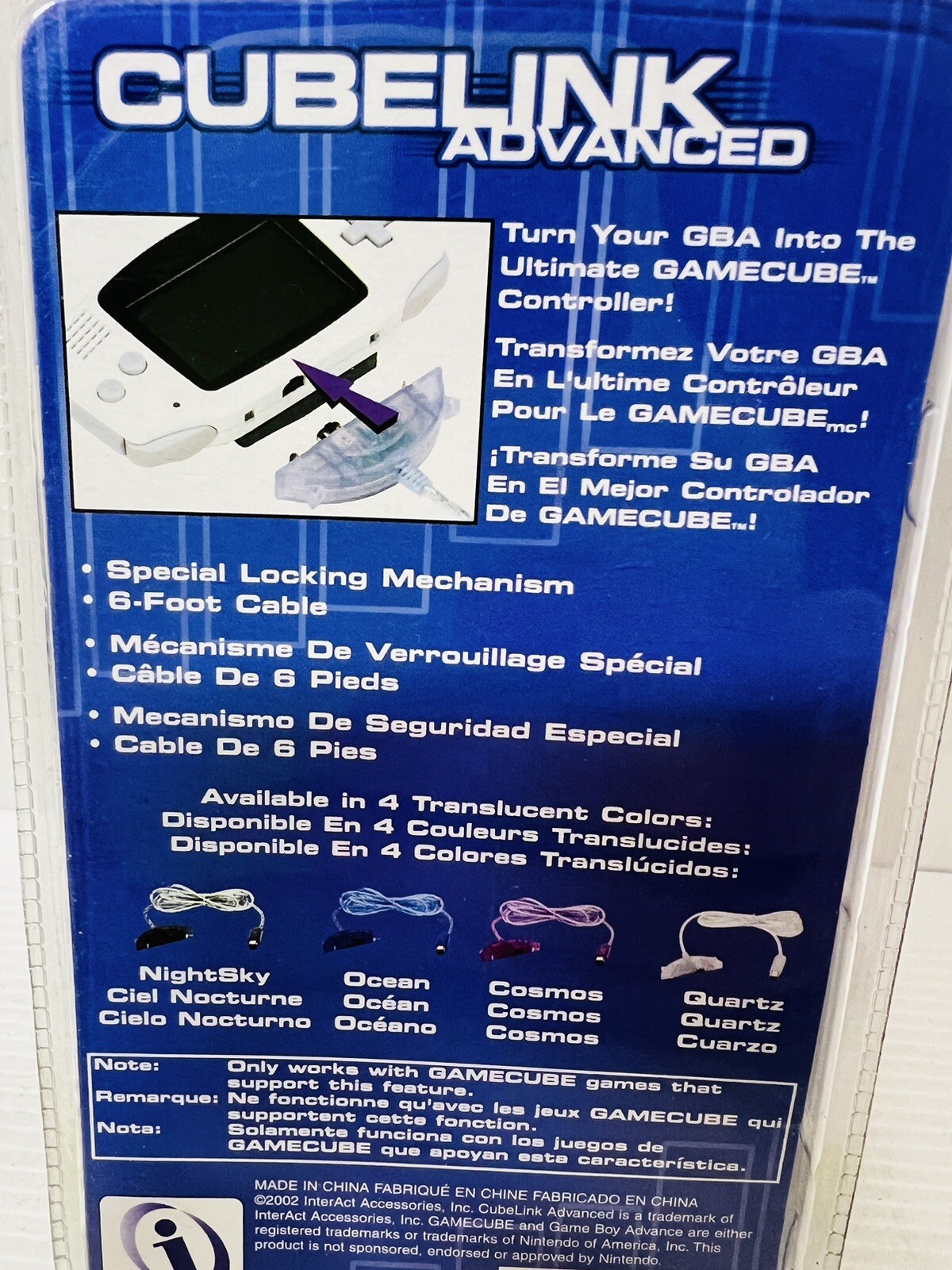 NINTENDO GAMECUBE CUBE LINK TURN GBA INTO A JOYPAD