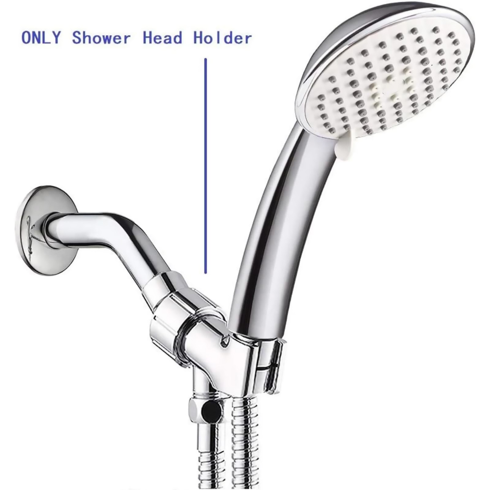 No Tools Needed Shower Arm Bracket, 360° Adjustable Ball Joint, 2pc Set (2pcs)