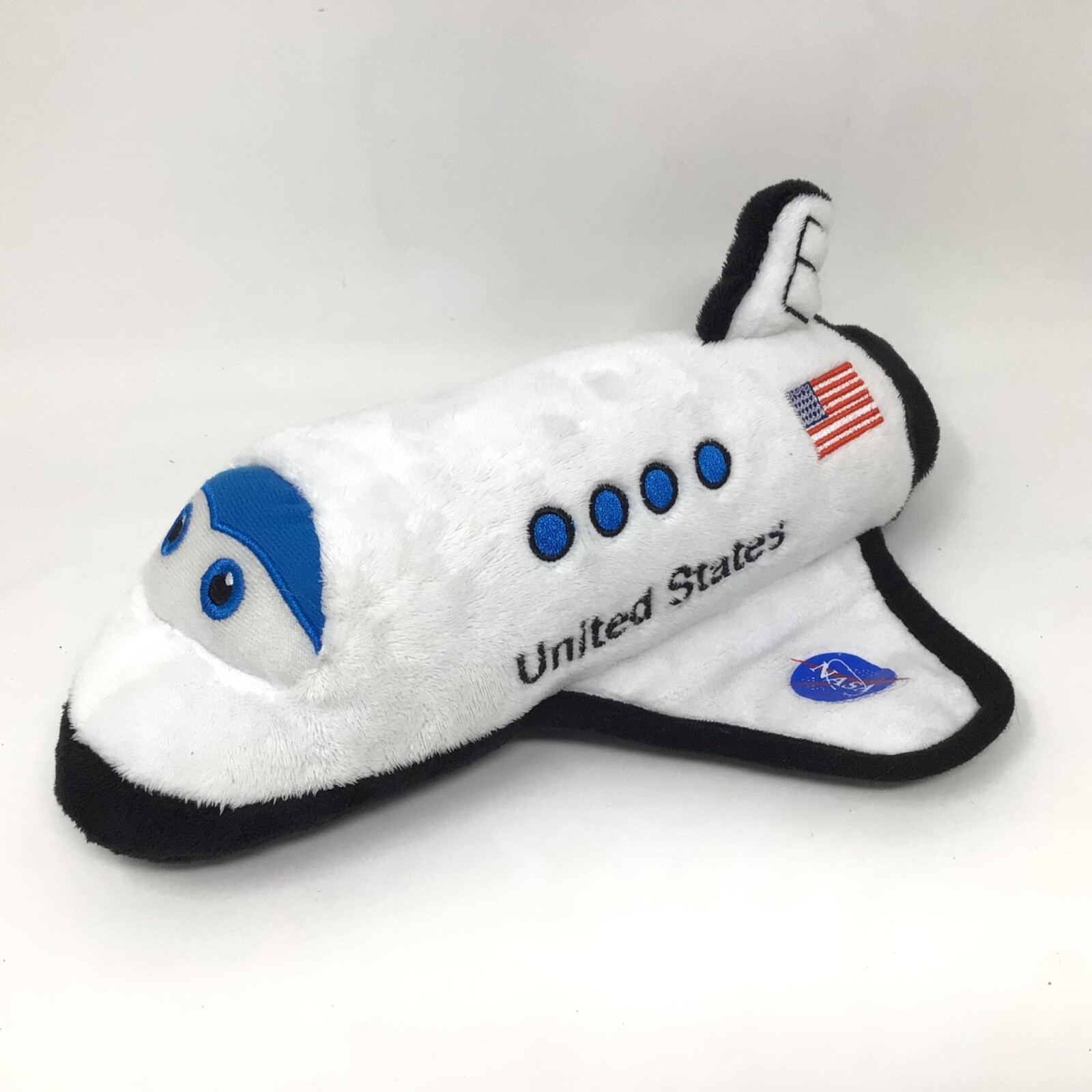 NASA Plush Space Shuttle United States The RGU Group 11" Embroidered Blue Eyes