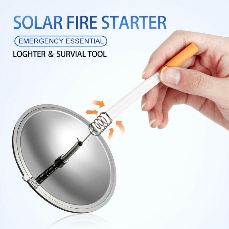 2x Outdoor Camping Waterproof Windproof Solar Lighter Fire Starter EDC Survival