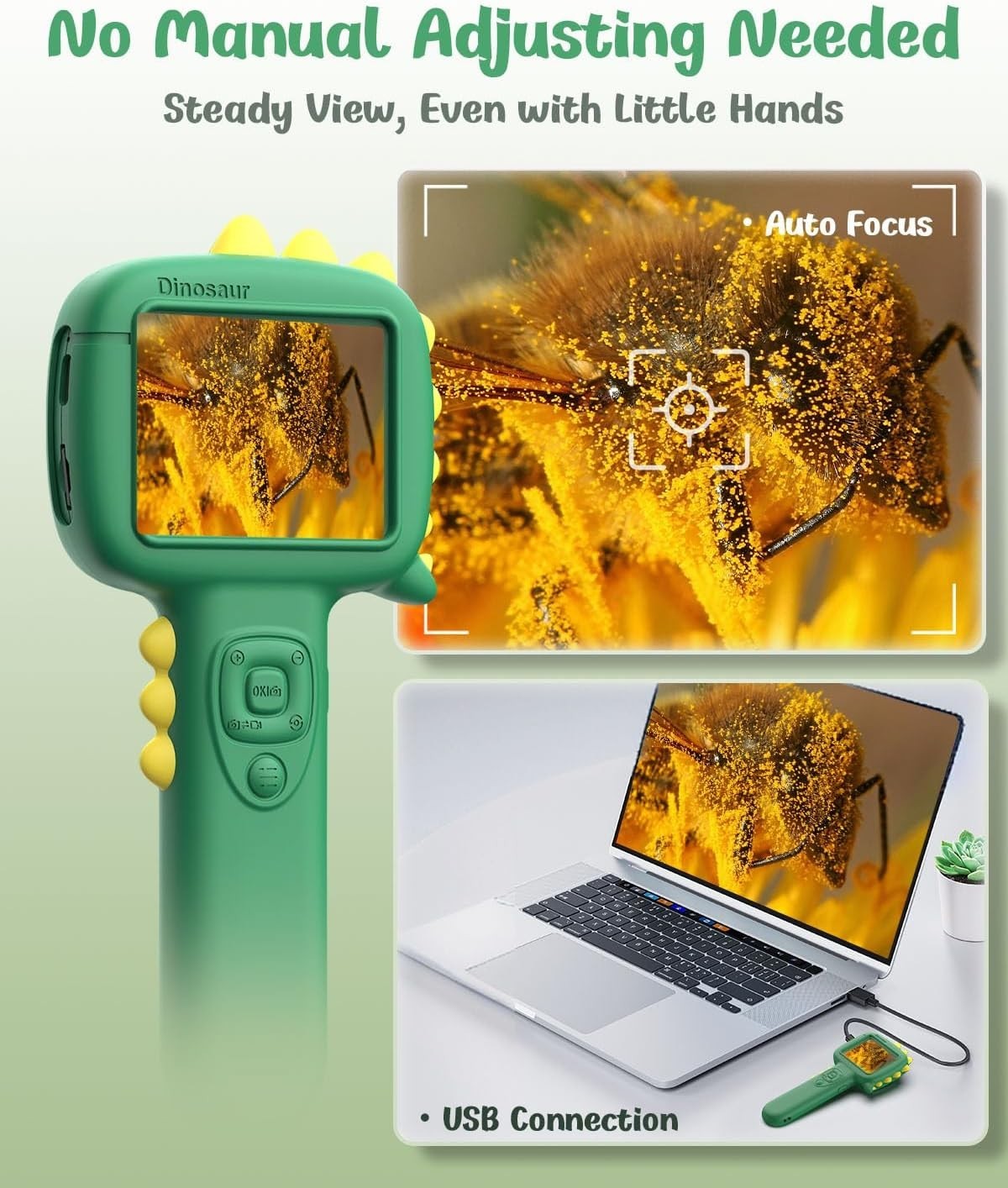 Microscope Camera for Kids Gifts Toys- Handheld Pocket Microscopes with 2.4" ...