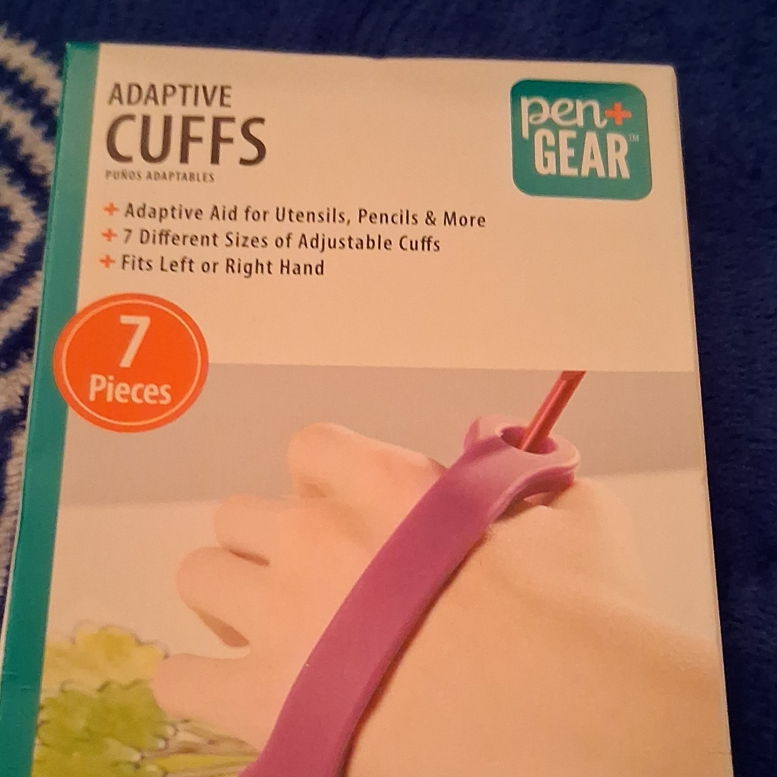 Pen+Gear Adaptive Cuffs 7-Piece Set Adjustable Multicolor Fits Left/Right