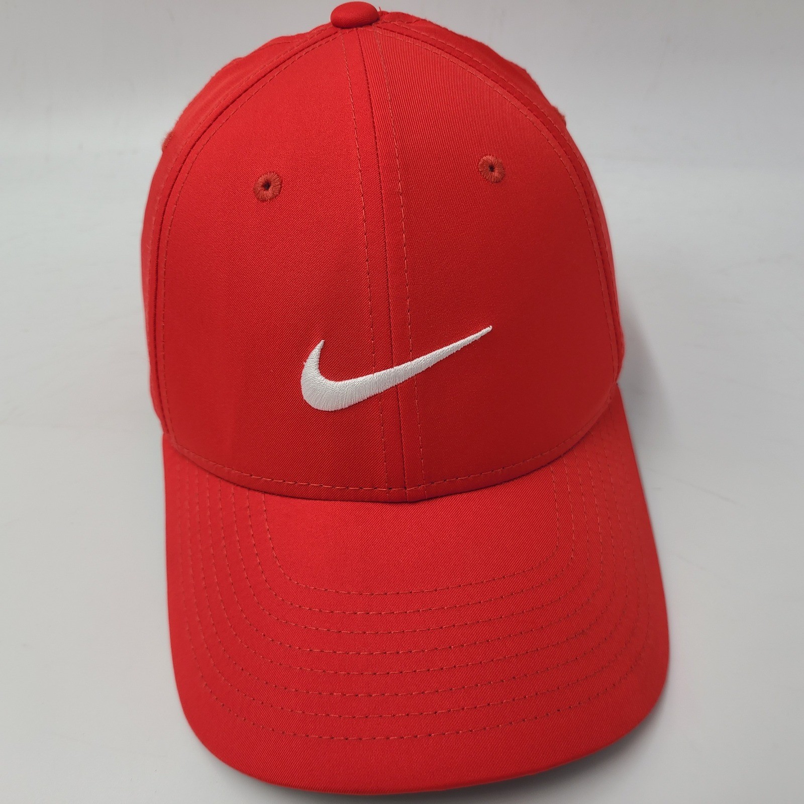 Nike Hat Strapback Red White Golf Legacy91 Dri-Fit Swoosh Logo Casual Sports Men