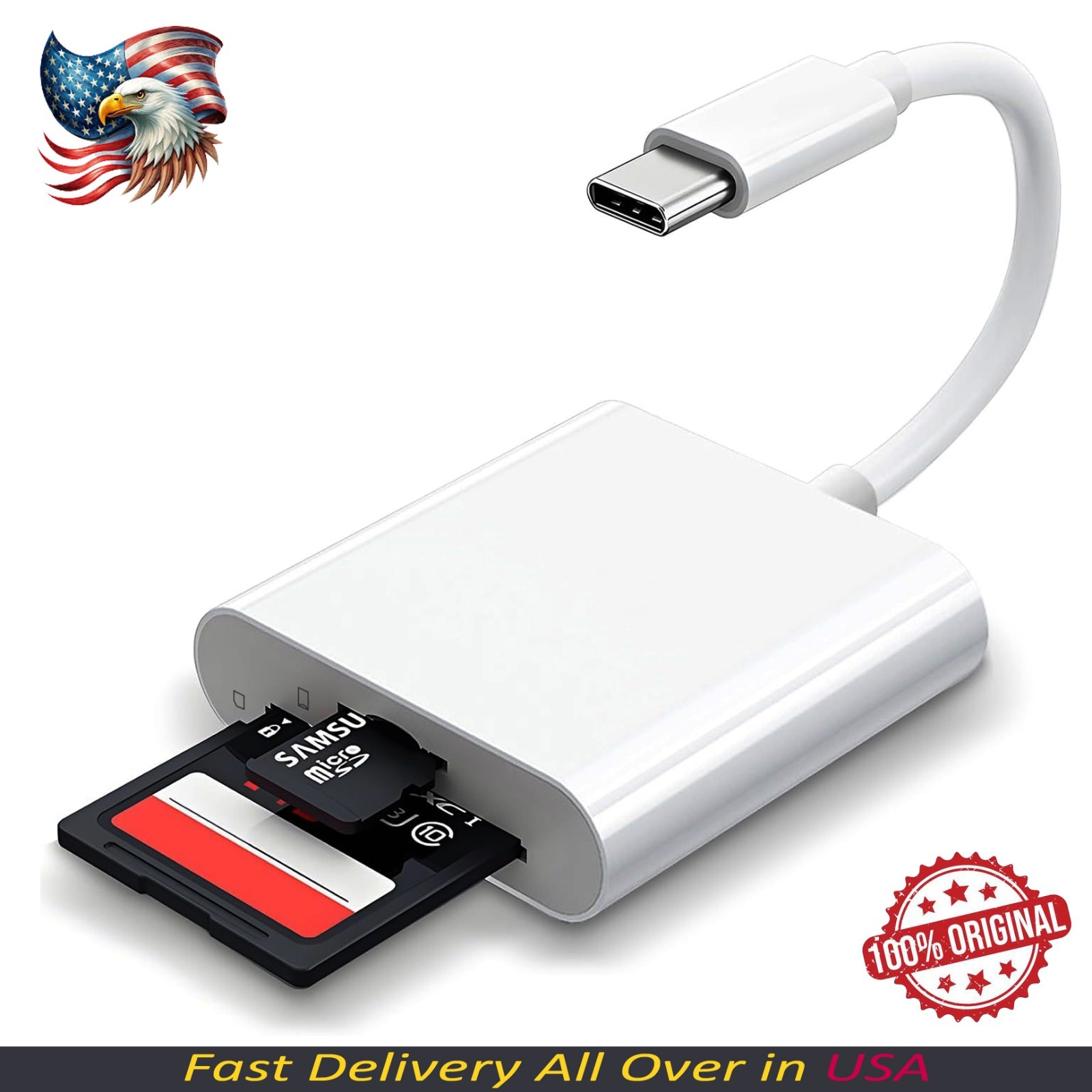USB C SD Card Reader for iPhone 15 16/iPad/MacBook/Mac,Type C Memory Trail Camer
