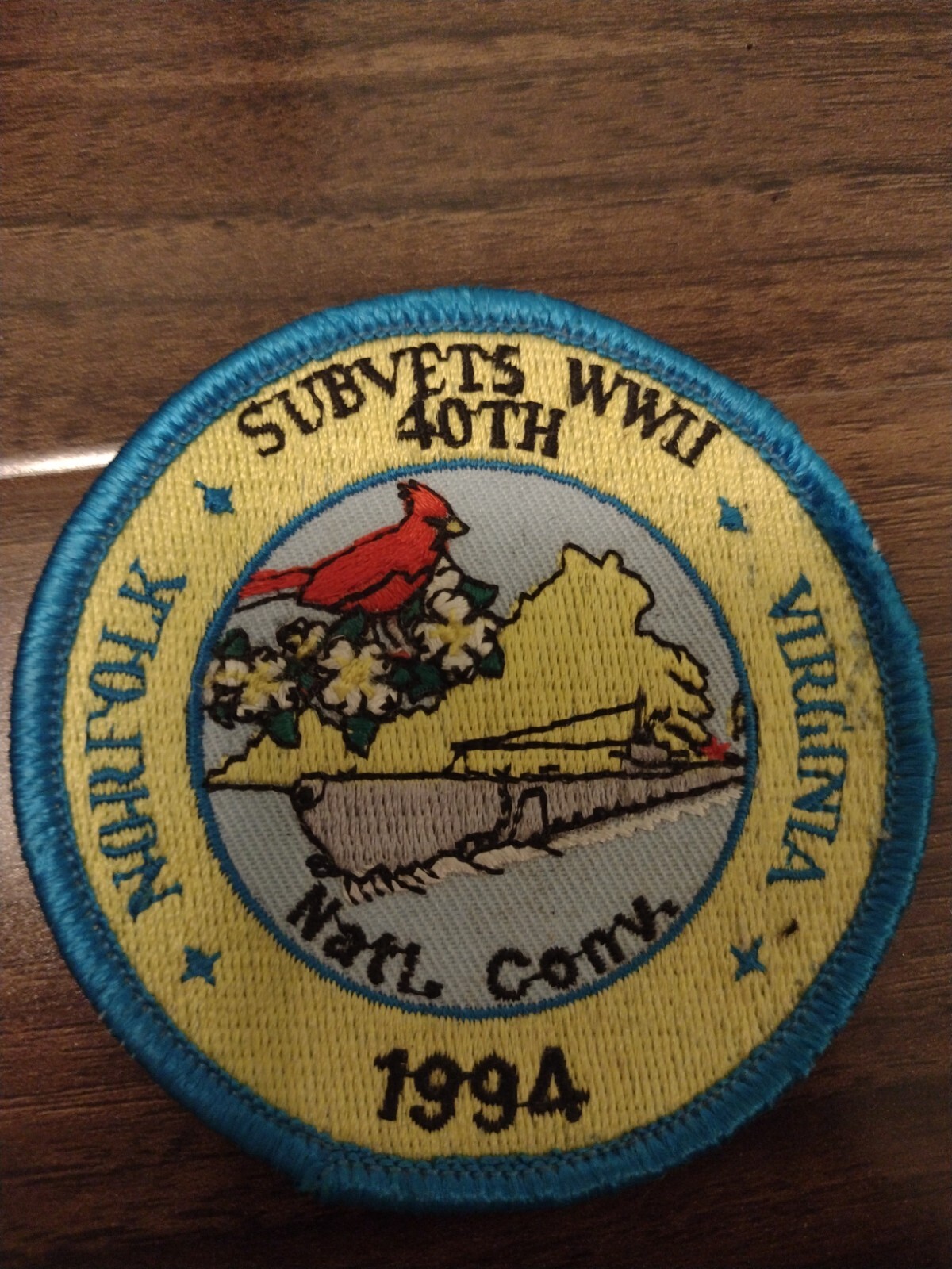 Subvets WWII 40th Anniversary National Convention Patch Norfolk VA