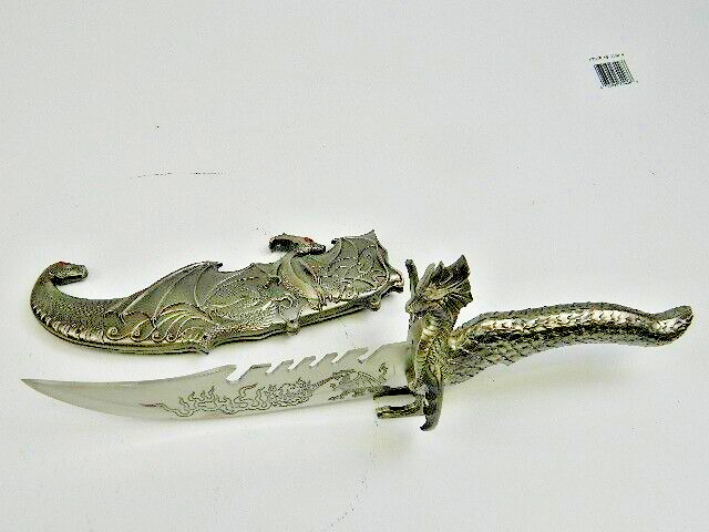 15" Stainless Steel Dragon Fantasy Knife With Scabbard