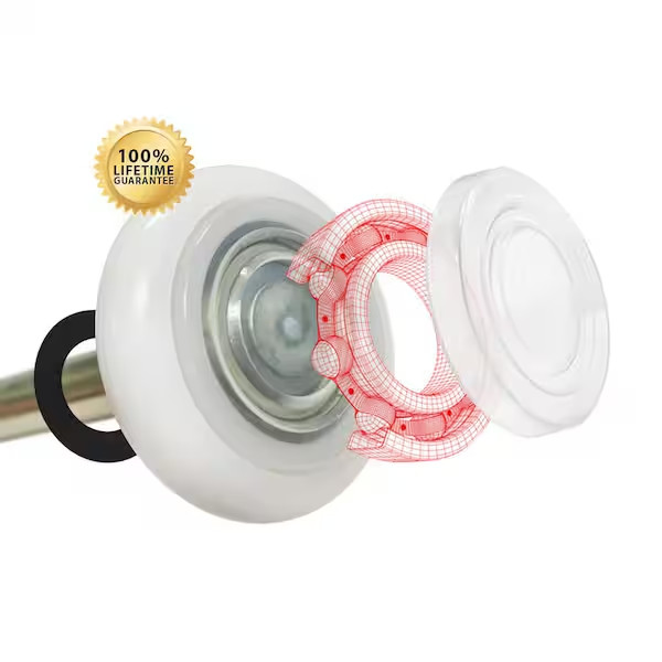 DURA-LIFT Garage Door Rollers 2in Nylon 10-Pack Quiet Smooth Sealed Bearings