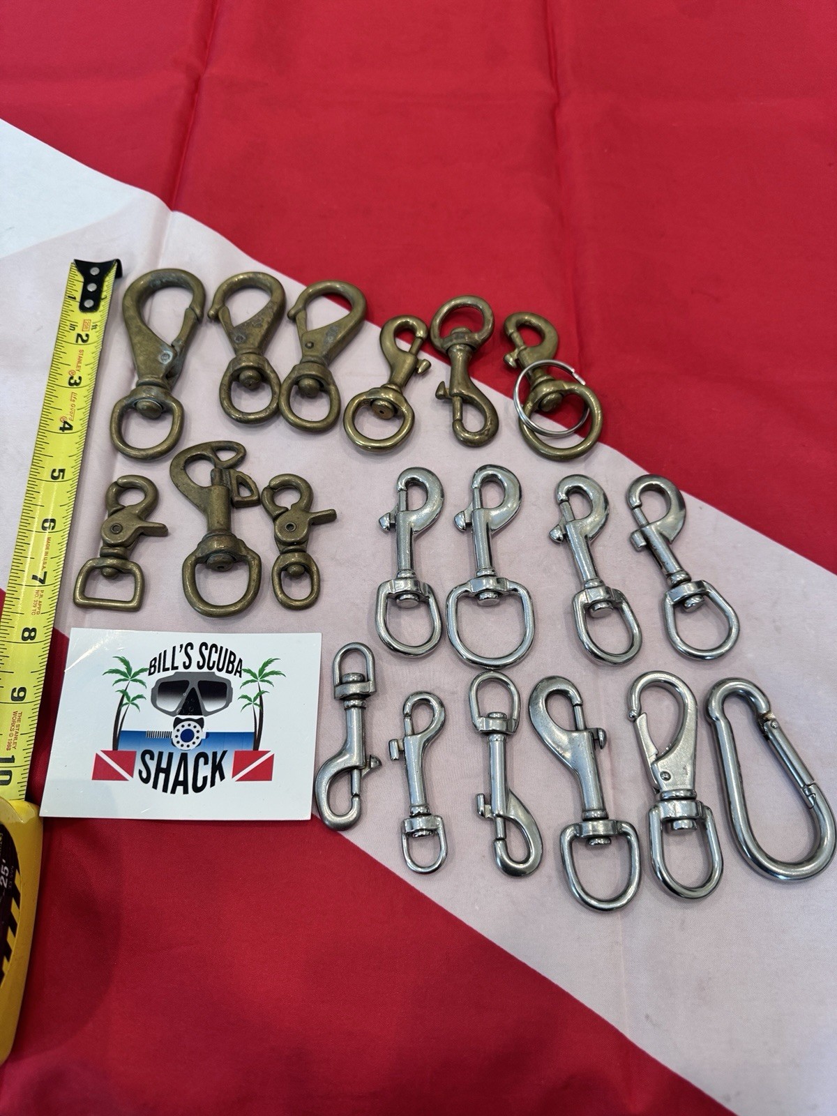 SCUBA BRASS OR CHROME CLIPS LARGE OR SMALL ONLY $15.00