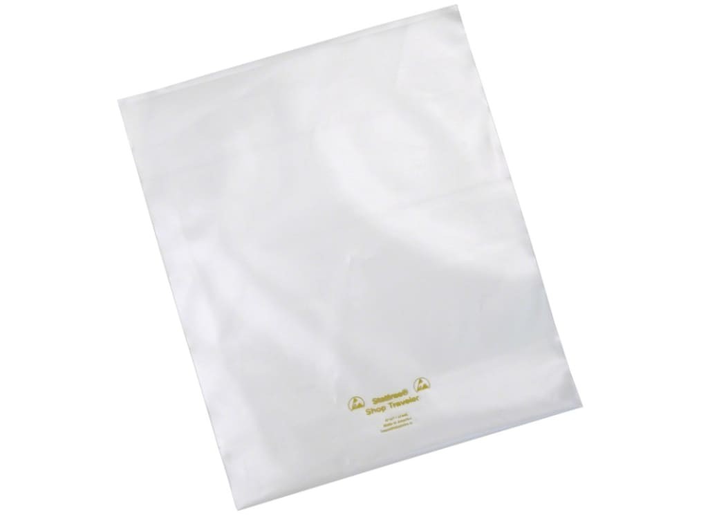 Desco 07455 - CLEAR SHOP TRAVELER W/EXTRA POCKET, HVY WT,10 inch x12 inch,25 PK