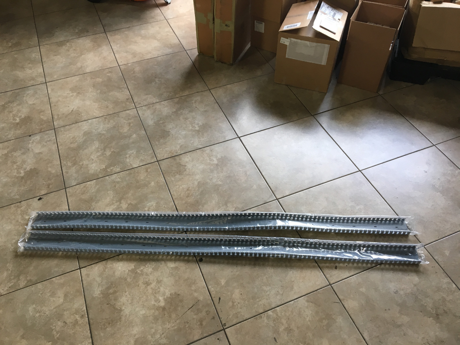 (LOT OF 2) PANDUIT G3X1LG6 Slotted Raceway 3x1x6 Wall Wire Duct Gray No Cover