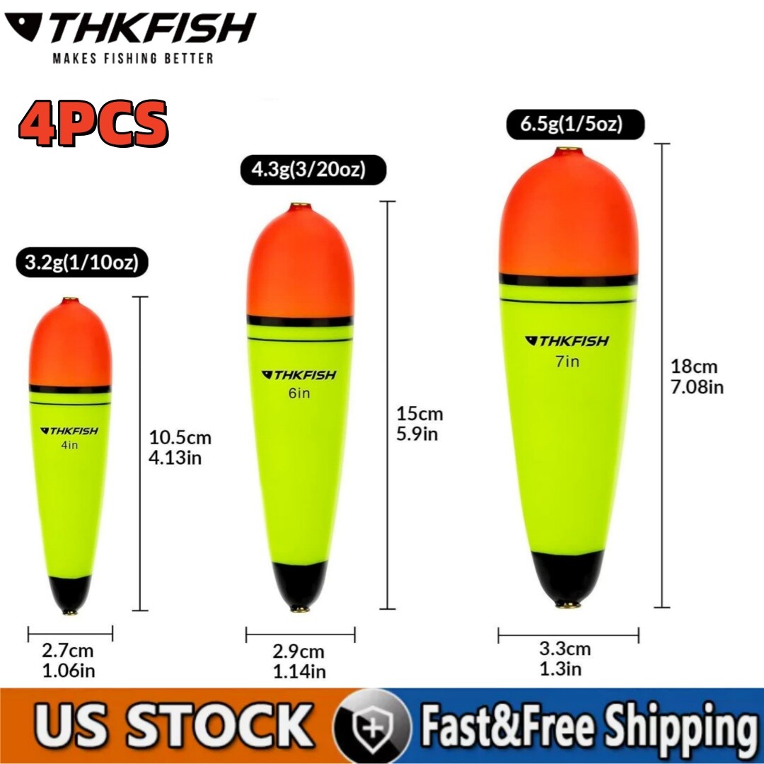 4Pcs Slip Bobbers Floats Eva-slider-bobbers Slip Corks Sea Fishing Catfis 4/6/7