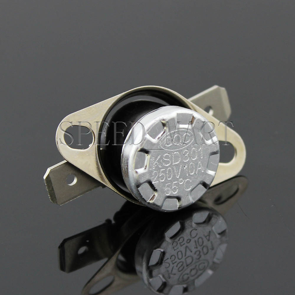 2 pcs Temperature Switch Control Sensor Thermal Thermostat 55°C N.C. KSD301