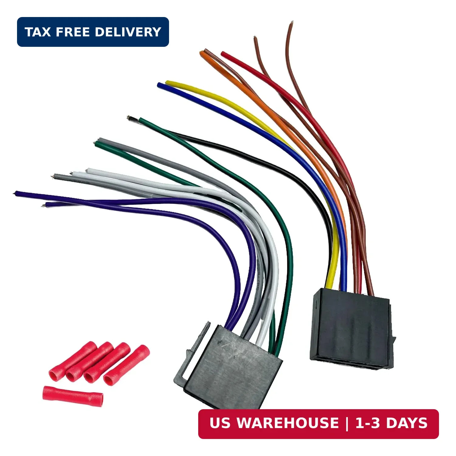 Radio Wiring Harness Adapter Compatible with Universal ISO 8+8Pin, Android Car S