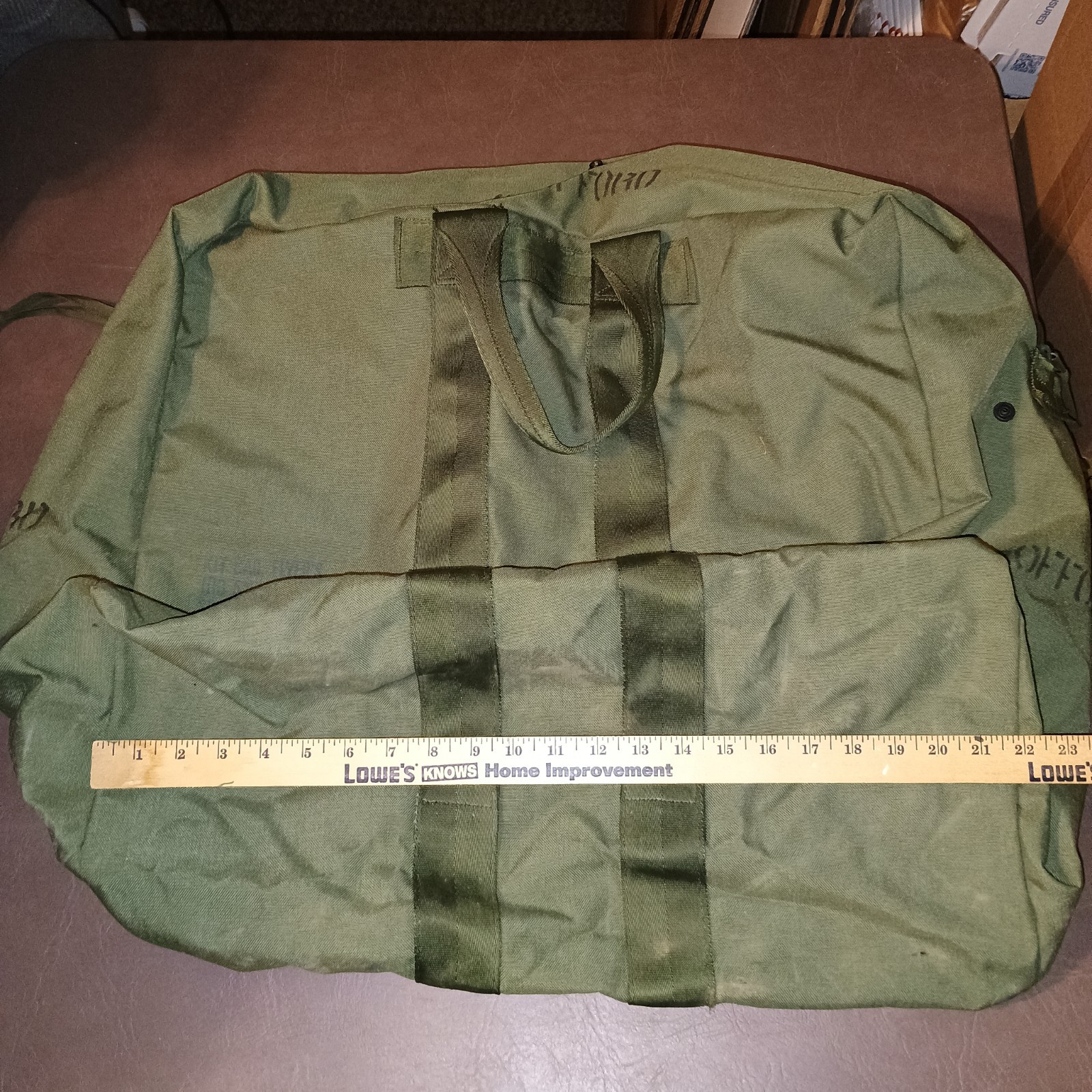 Vintage Kit Bag Flyers Canvas Bag USA Military Green Heavy Duty