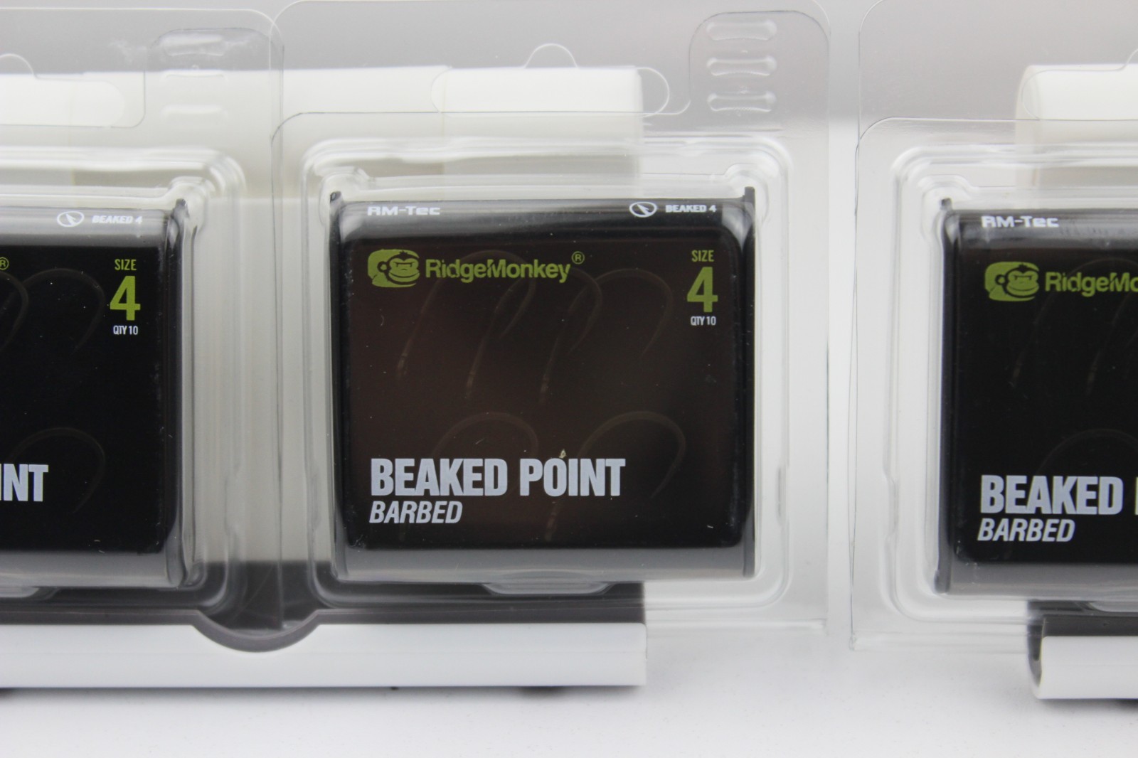 RidgeMonkey RM-Tec beaked point barbed Hooks 3x 4 1x 6