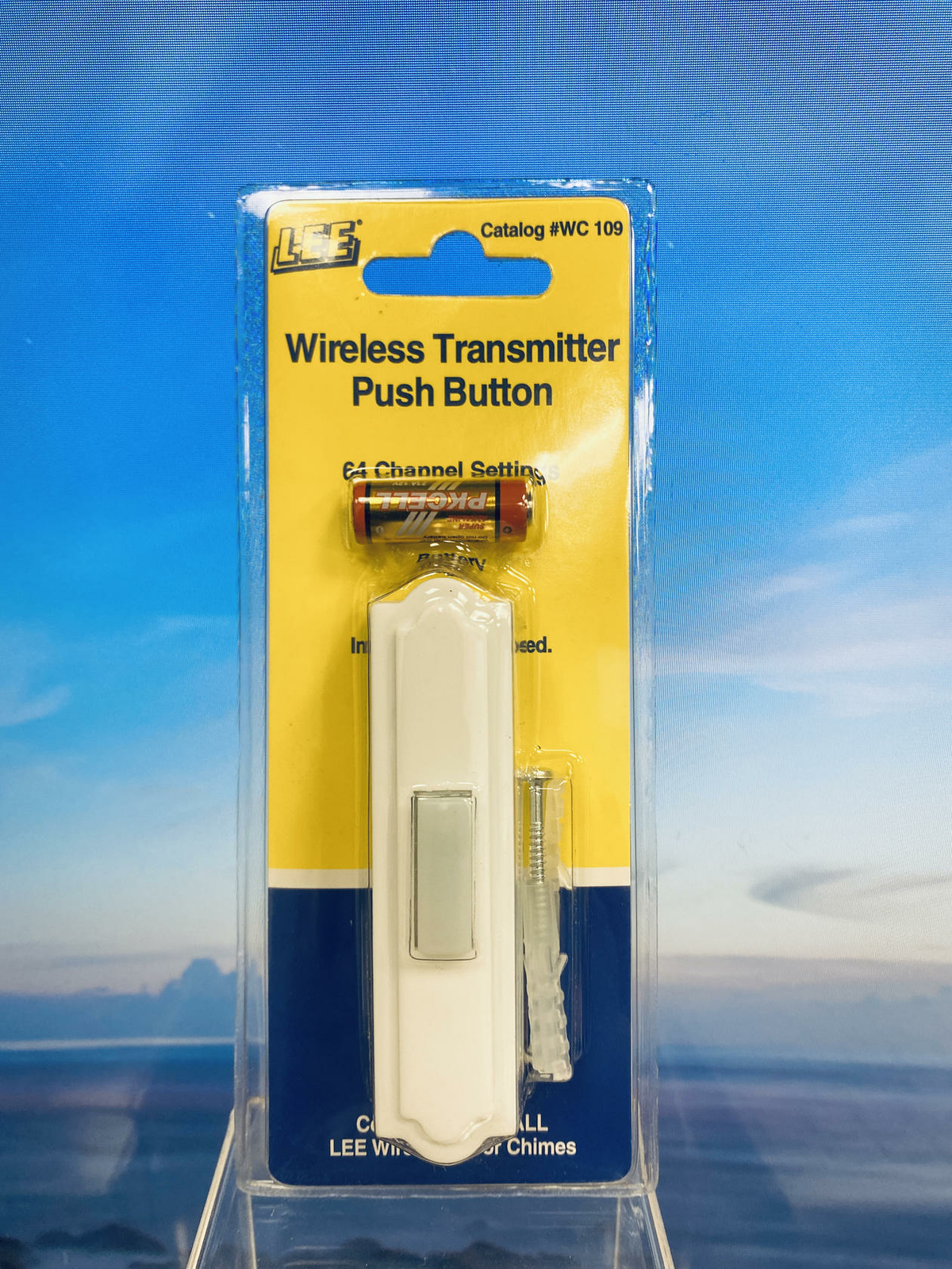 LEE Additional Wireless Chime Transmitter WC109~64 Channel Push Button Door Bell
