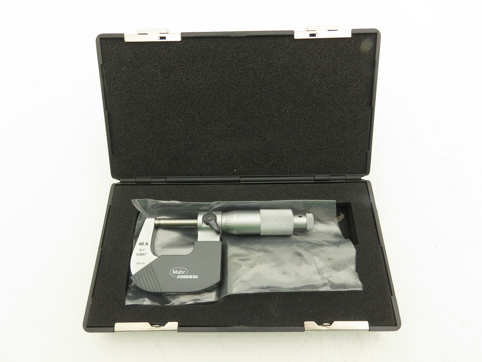 Mahr Federal 4134911 Micromar 40A Outside Micrometer 0-1" Range .0001" Ratchet