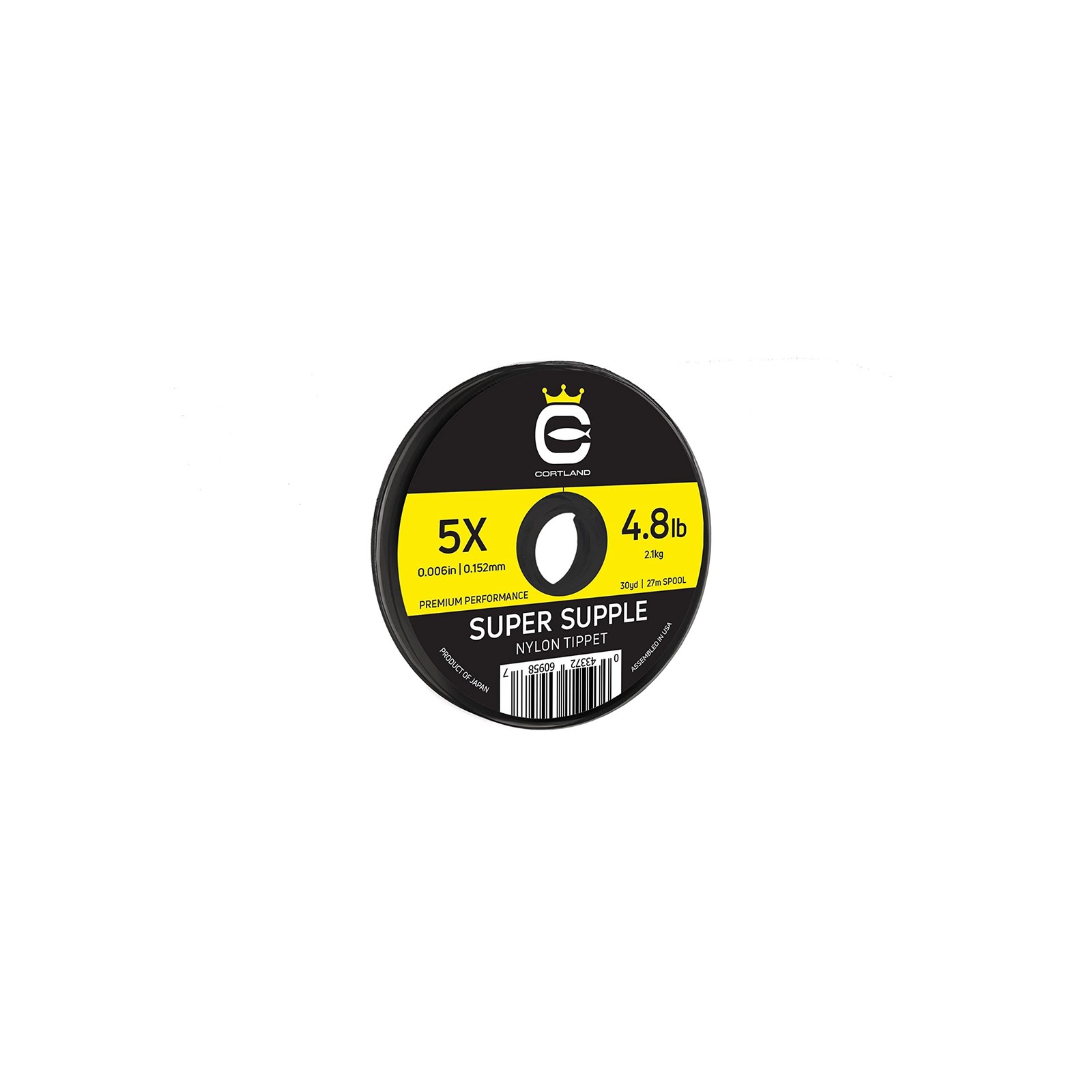 Cortland Super Supple Nylon Tippet 4X - 7.2 lbs. -7.2 lbs., Clear