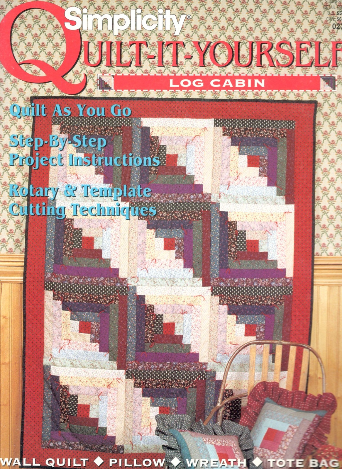 Simplicity Quilt It Yourself Log Cabin Quilt Pattern Booklet 0276