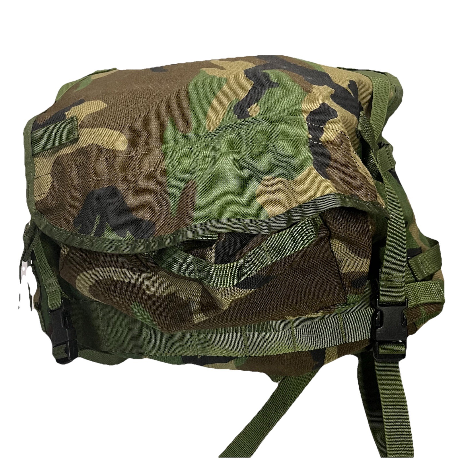 Military Woodland Camouflage Rucksack Backpack Field Pack with ID Window