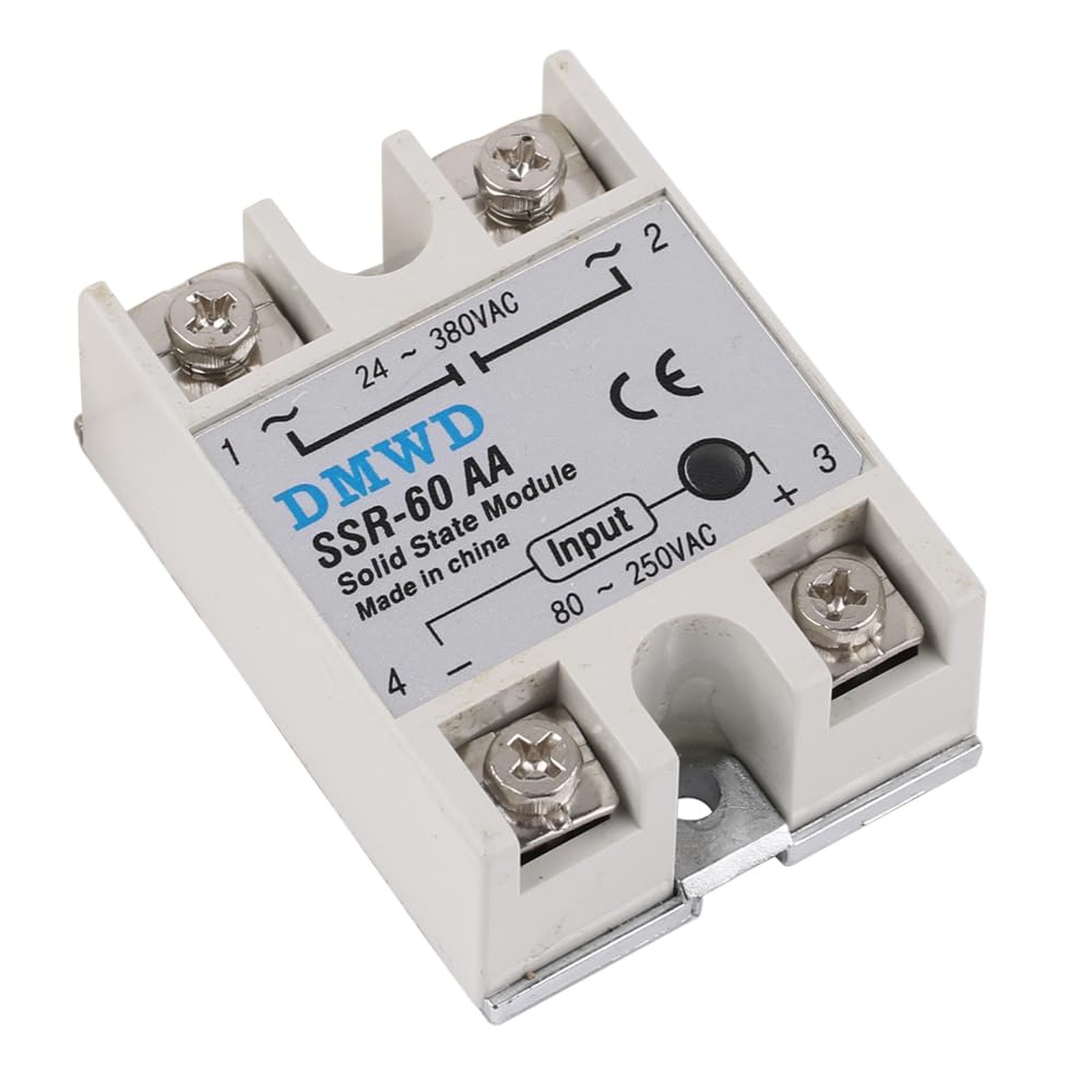 Solid State Relay AC to AC SSR-60AA 80-250V Input 24-380V Output Single Phase 2