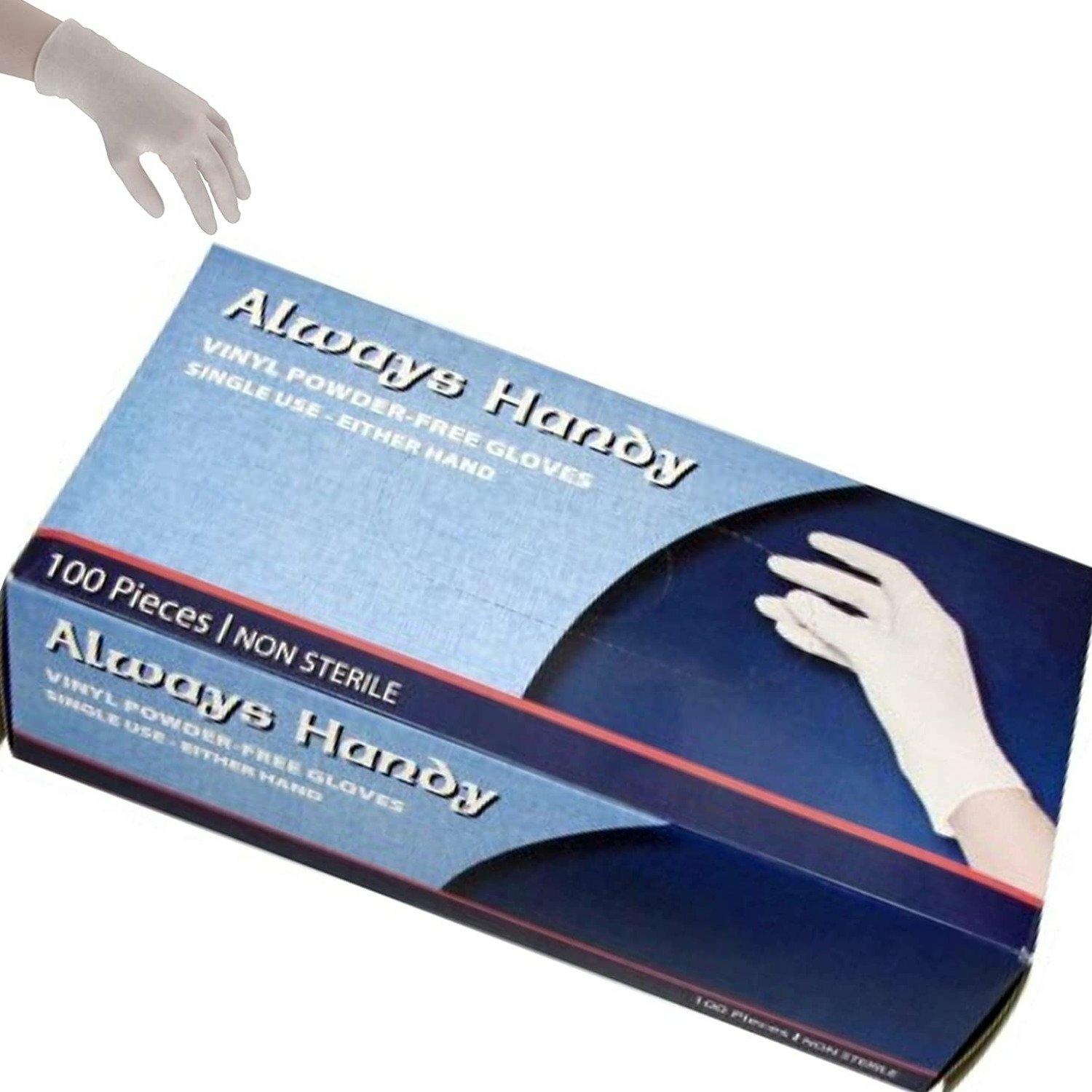 100 Pc Disposable Gloves for Food Handling Vinyl Powder Free Clear Medium Gloves
