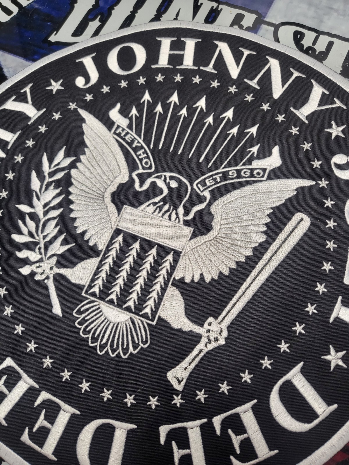 HUGE EMBROIDERED RAMONES BACK PATCH (Please Read Ad)