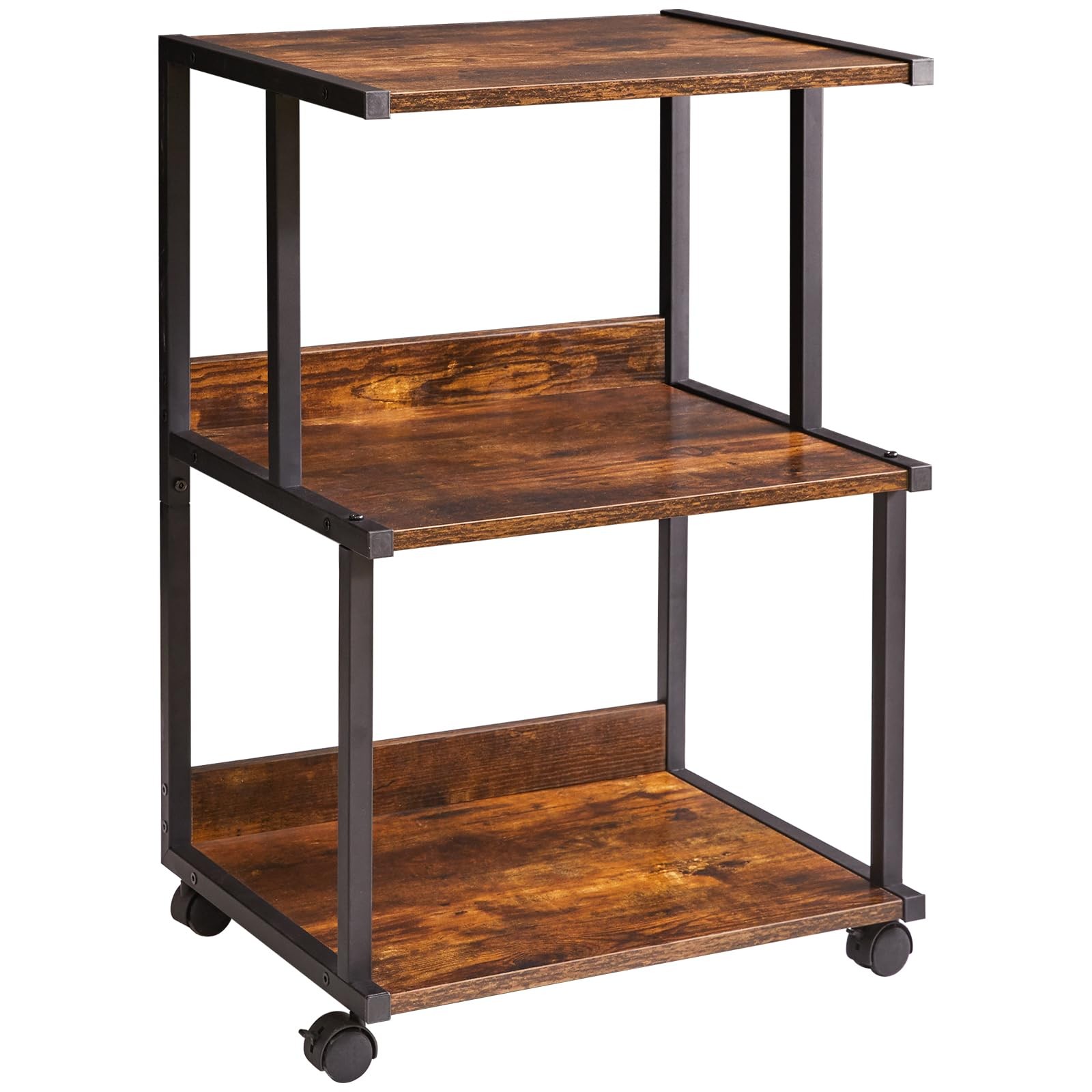 Printer Stand with Storage Shelf,3 Tier Printer Table with Wheels,Printer Cart f