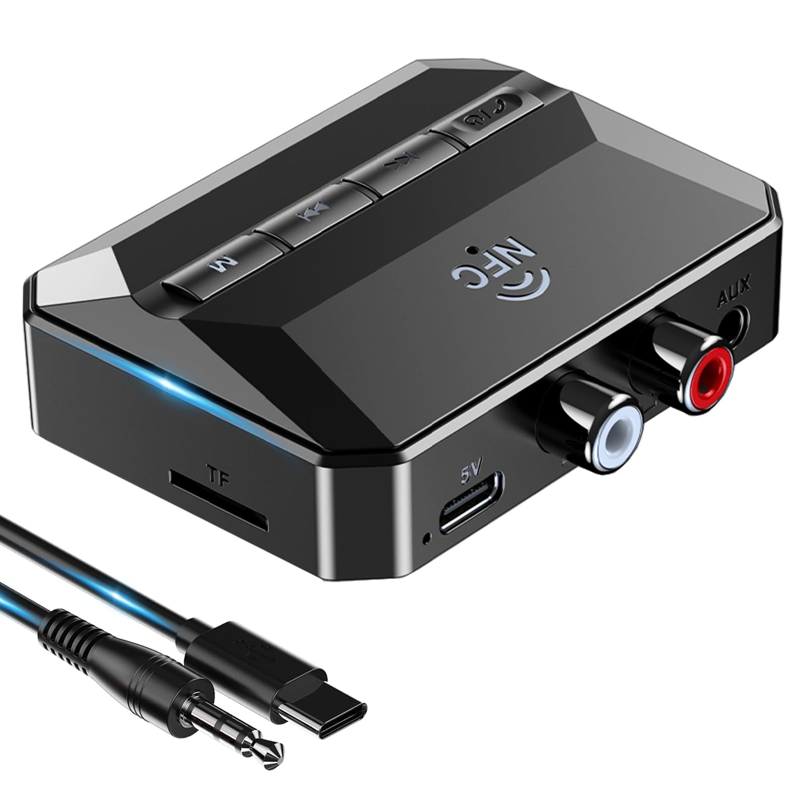 KAIY Bluetooth Receiver for Home Stereo, AUX RCA to Bluetooth Adapter