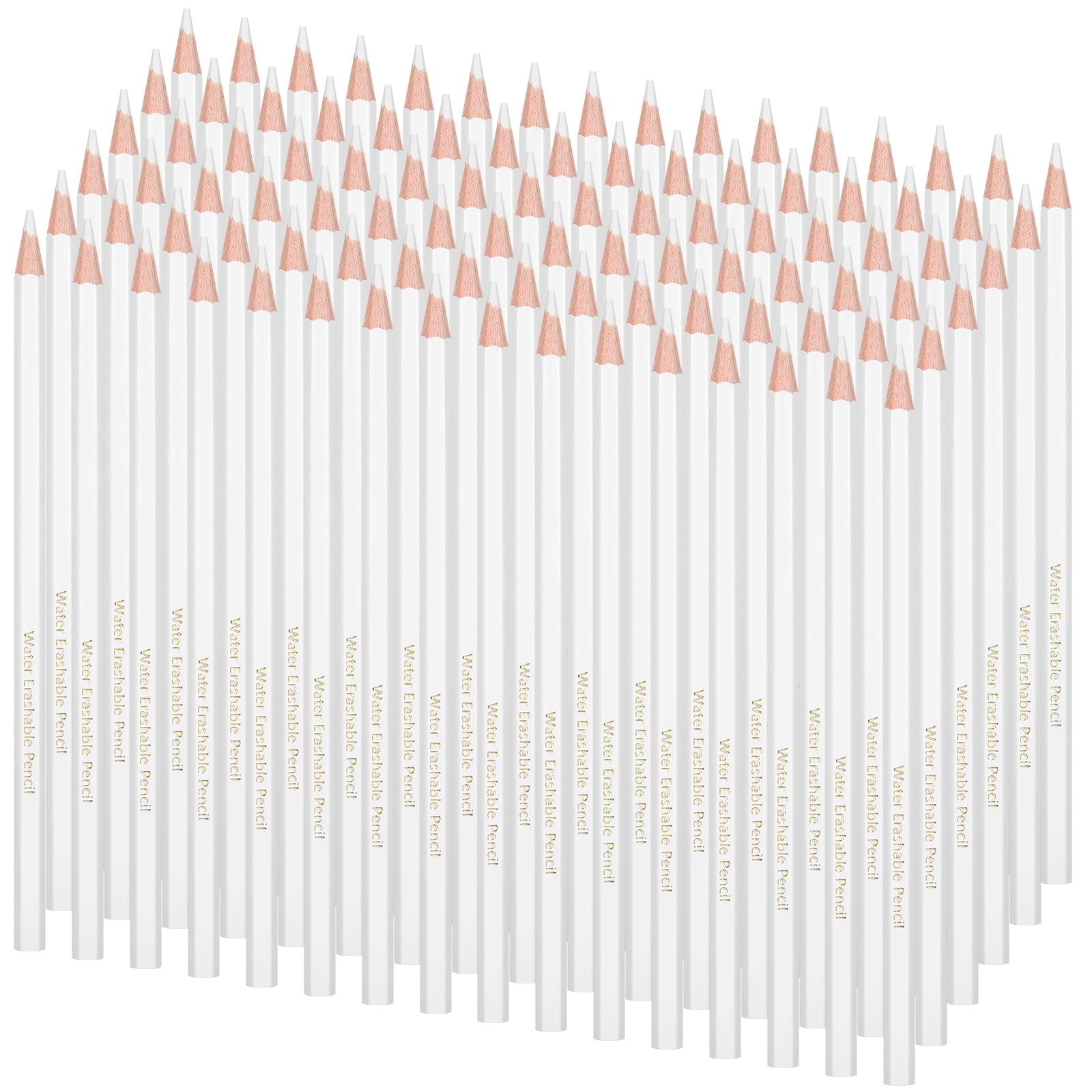 48 Pcs White Fabric Pencils for Sewing White Colored Chalk Pencils Water Solu...