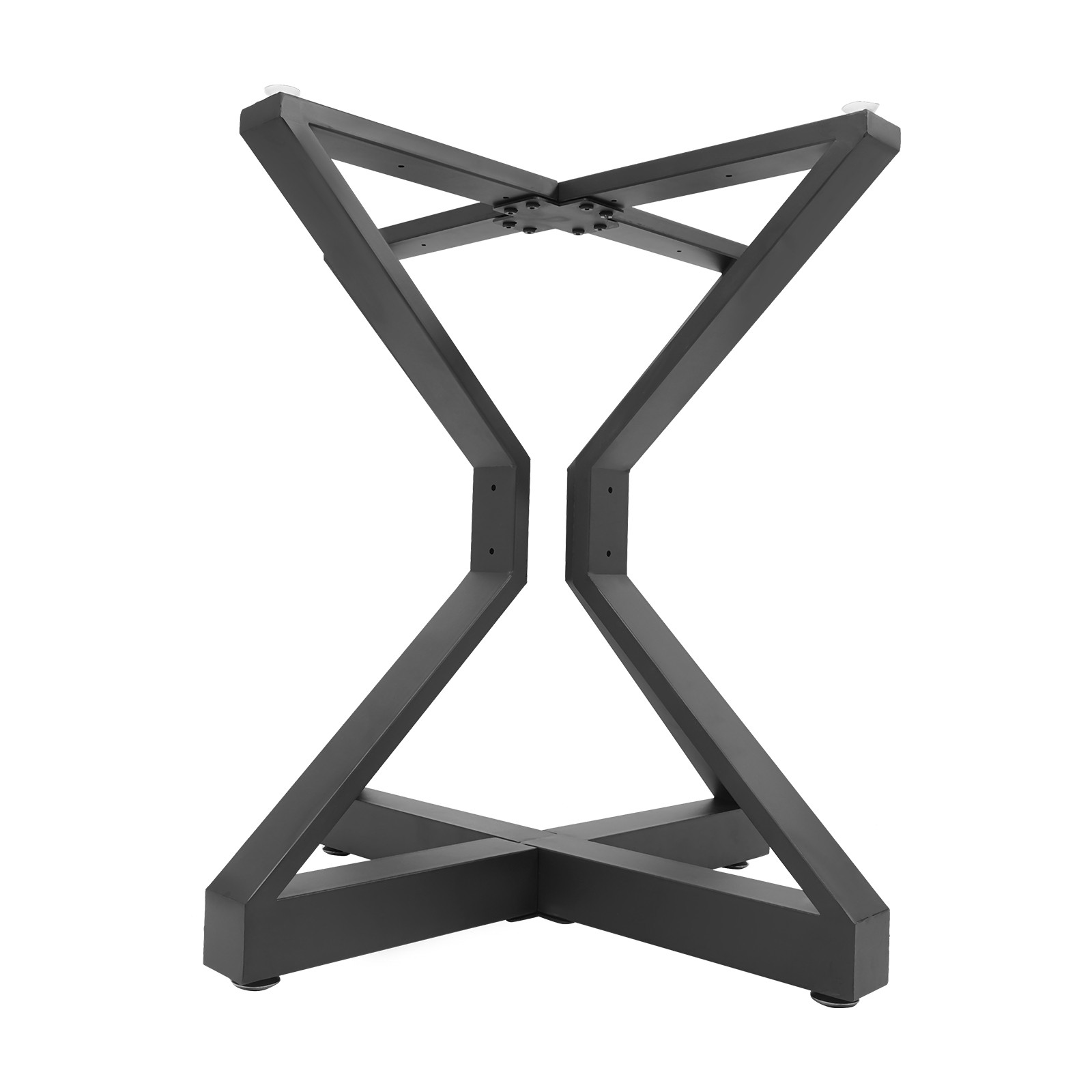 28 Inch Heavy Duty Pedestal Metal Table Base Dining Furniture Legs Black X-Frame
