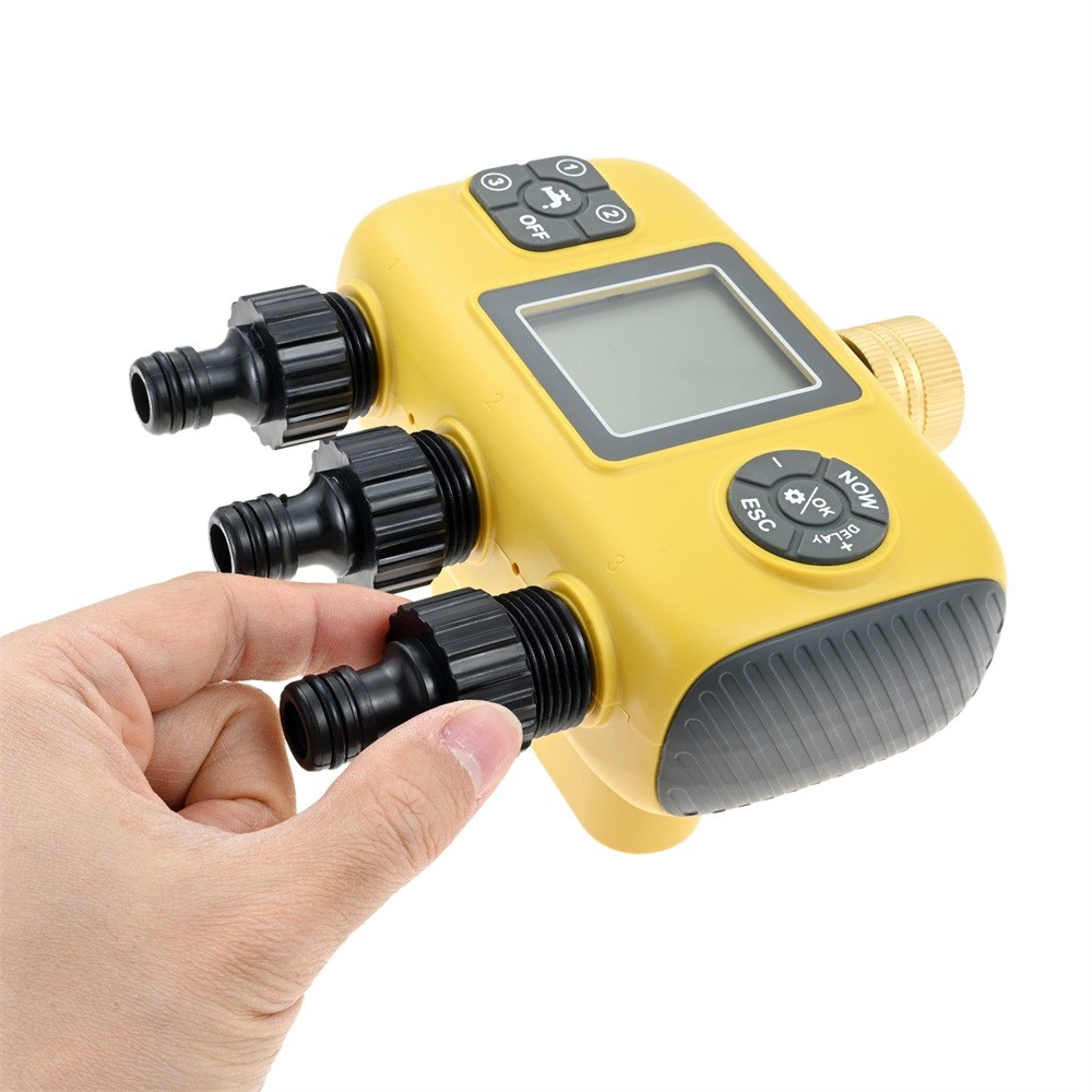 Smart Irrigation Computer 3 Zone Sprinkler Timer With Brass Inlet Hose Timer