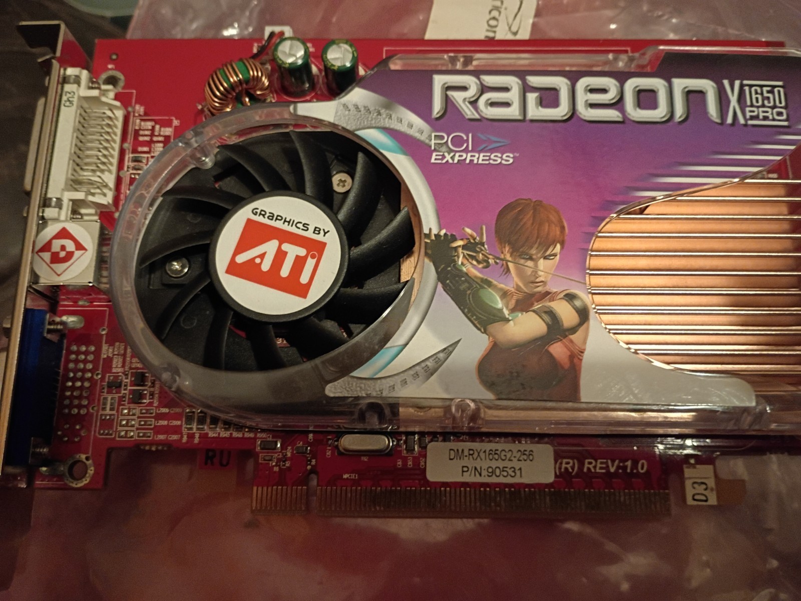 Radeon X1650PRO 256MB ATI Graphics PCI EXPRESS P/N 90531