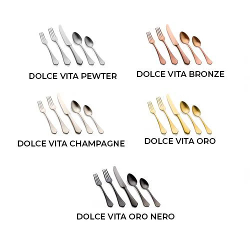 Dolce Vita Peltro Dessert Fork by Mepra