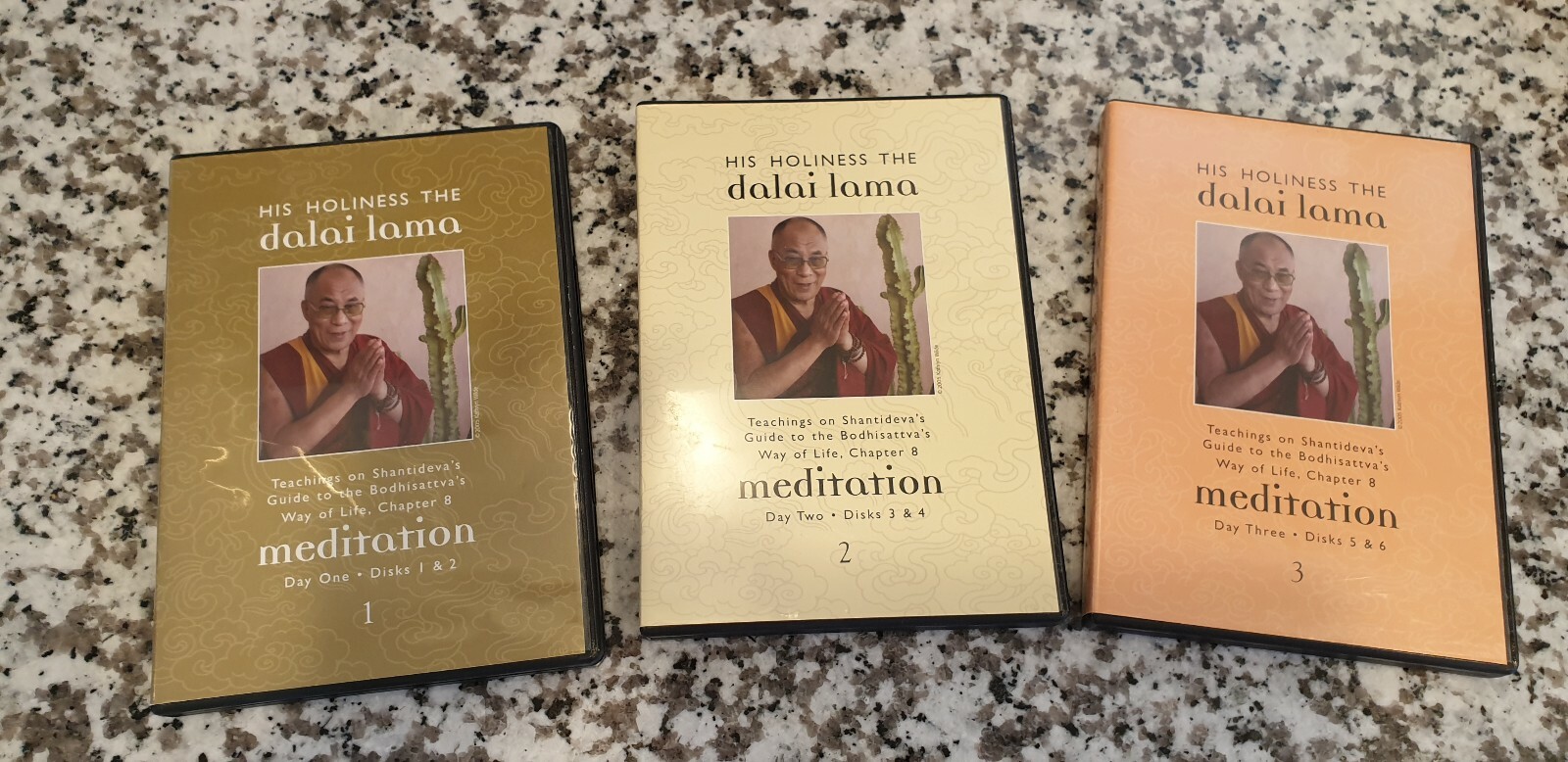 HH DALAI LAMA MEDITATION TEACHINGS IN THREE PARTS 6 DISCS SEPT 16 - 18 2005