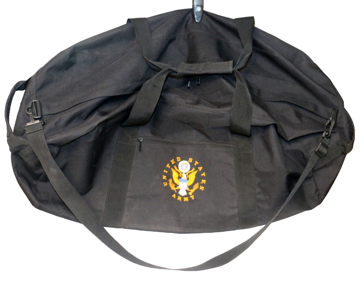 Preowned Black US Army Duffle Bag 36X20 inches With Army emblem