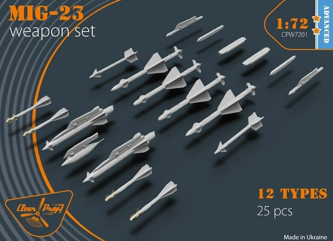 1/72 Clear Prop! CPW7201 MiG-23 Weapon Set