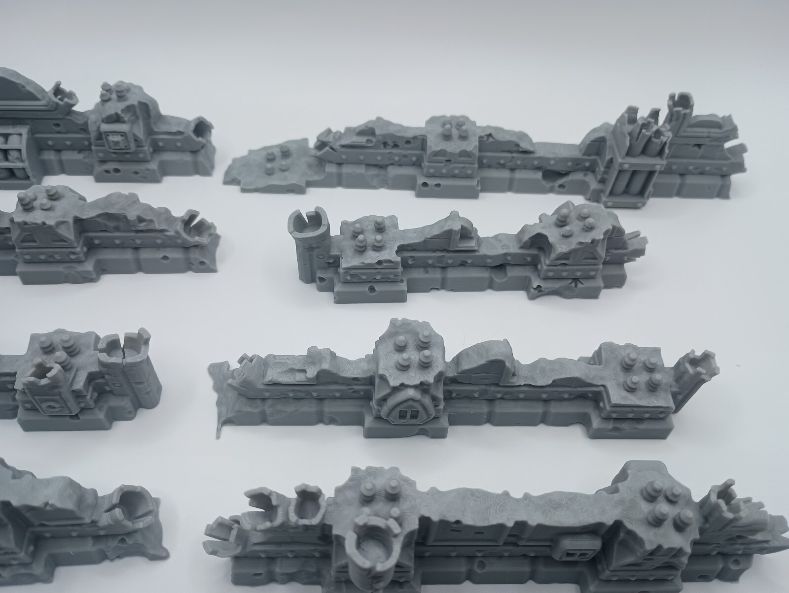 War Torn Sector 75 Modular Sci-Fi Ruined Wall Set -32mm Scale -Terrain