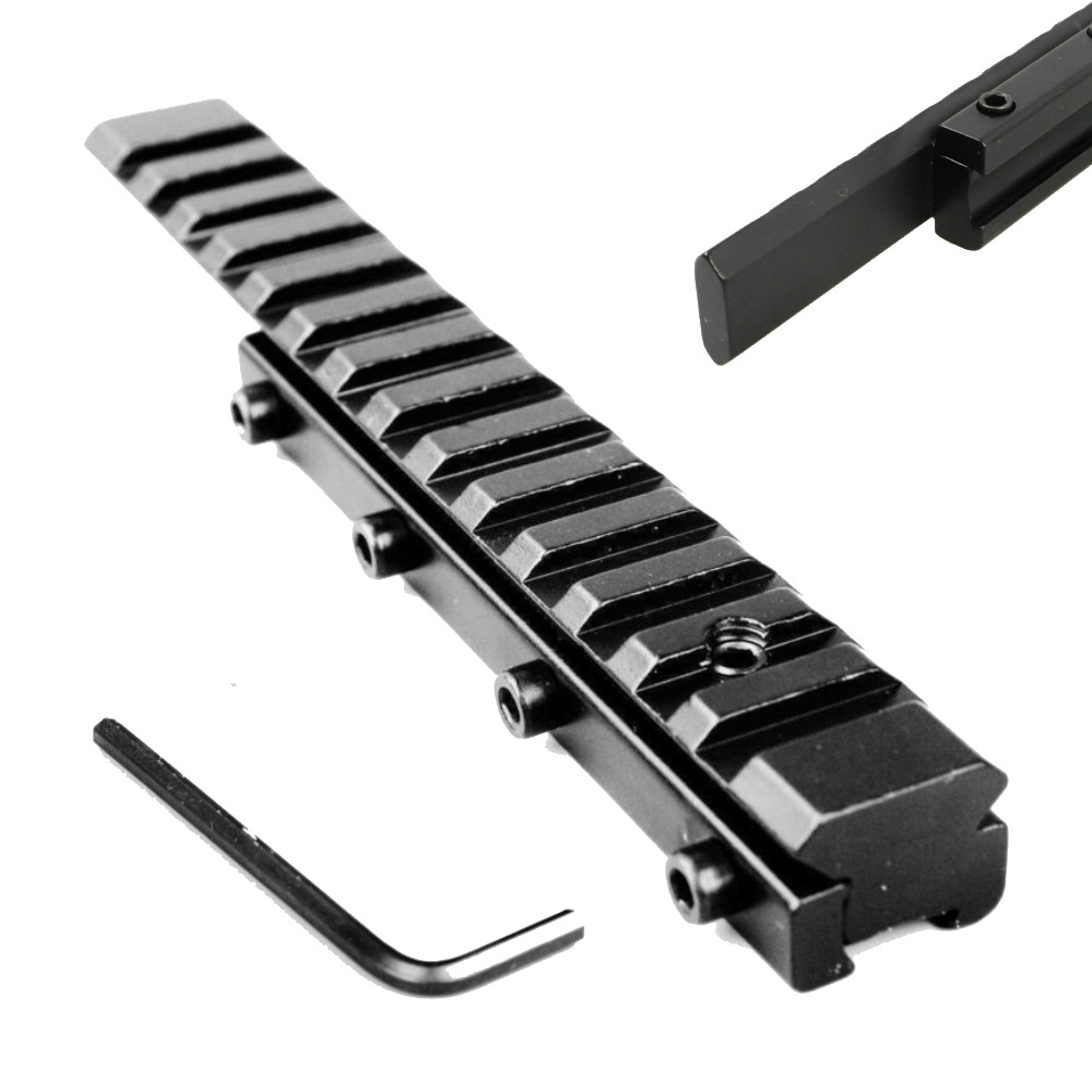 Dovetail 11mm to 20mm Picatinny Adapter Low Profile Riser Mount for Air Rifle