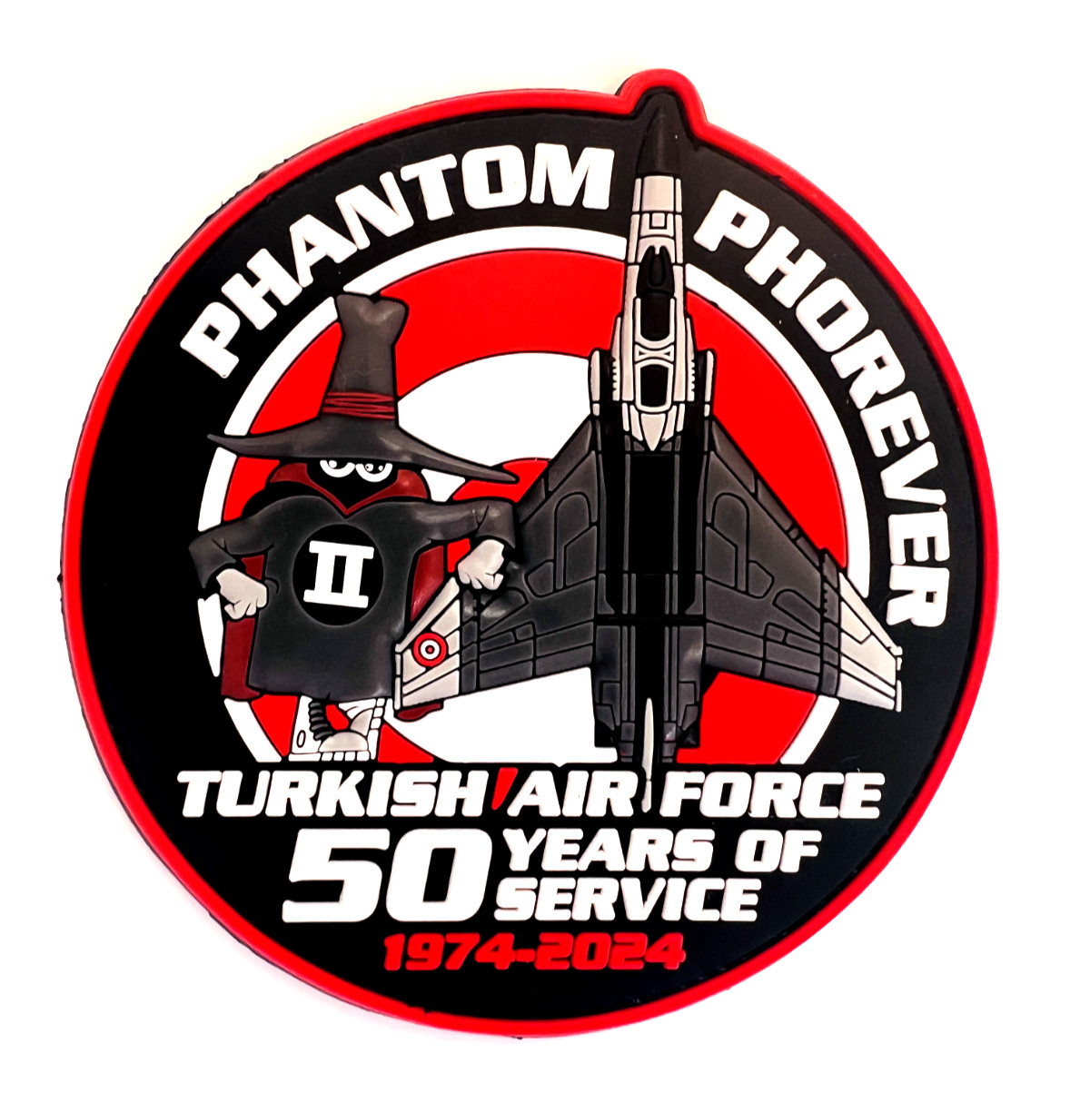 F-4 PHANTOM PHOREVER-TURKISH AIR FORCE 50 YEARS SERVICE-HIGH QUALITY PVC PATCH