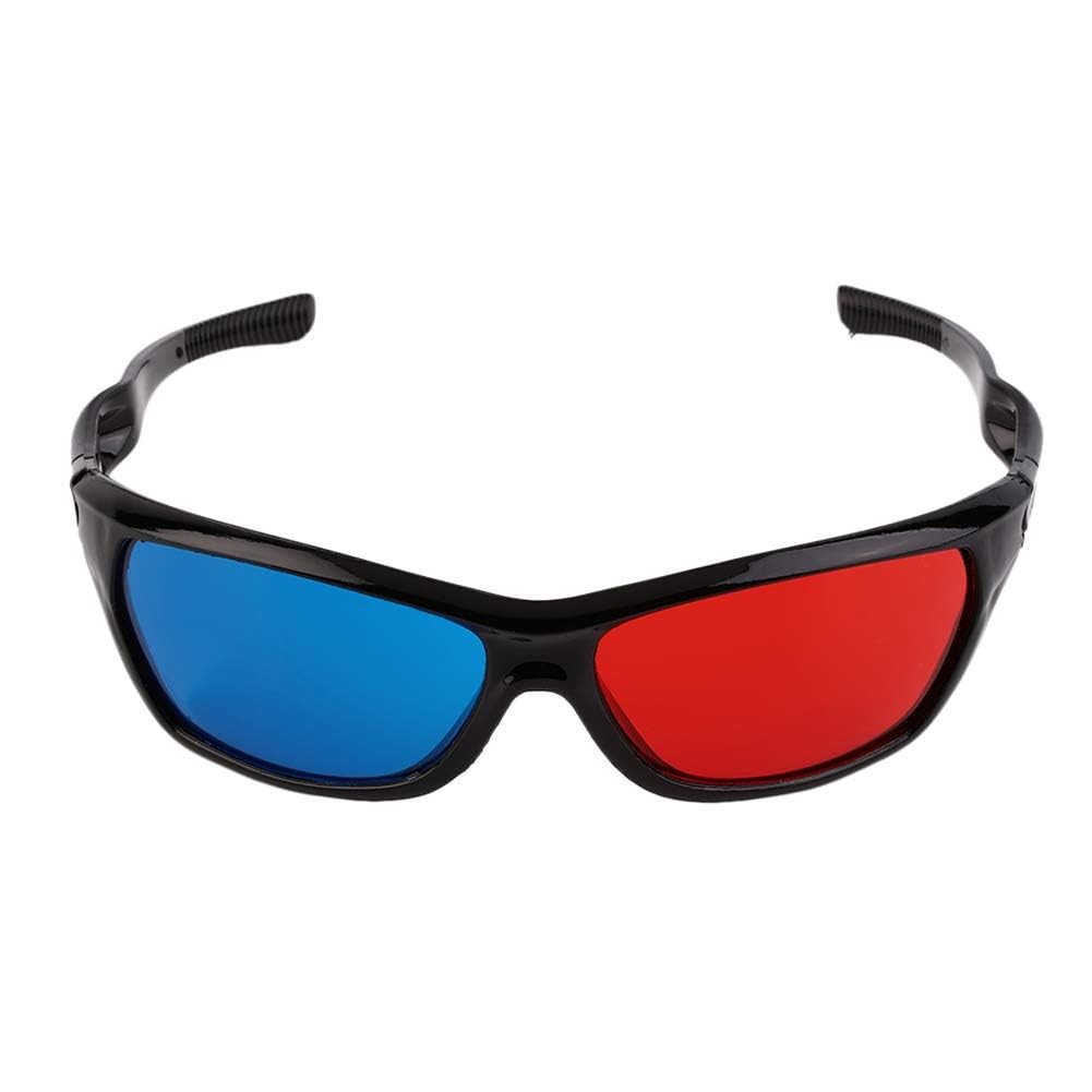 Black Adult Frame Red Blue 3D Glasses for Dimensional and