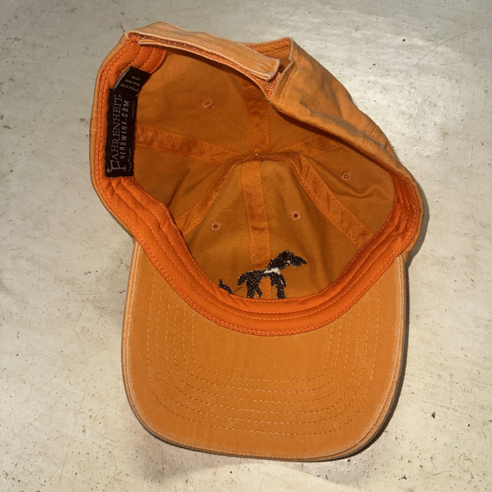 Great Lakes Silhouette Orange Baseball Cap Theme State of Michigan Hat Strap