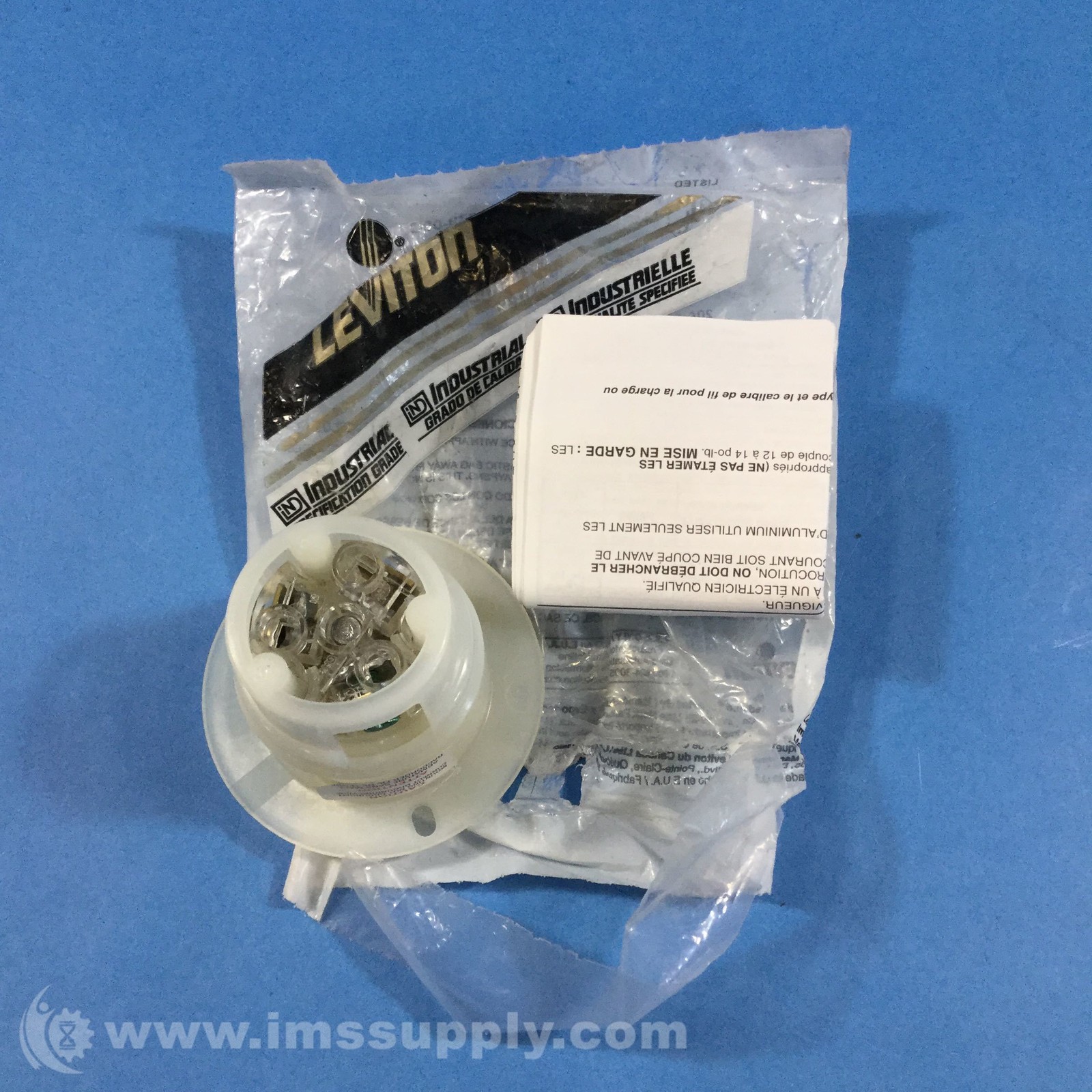 Leviton 15379-00C Straight Blade Flanged Receptacle Outlet FNOB