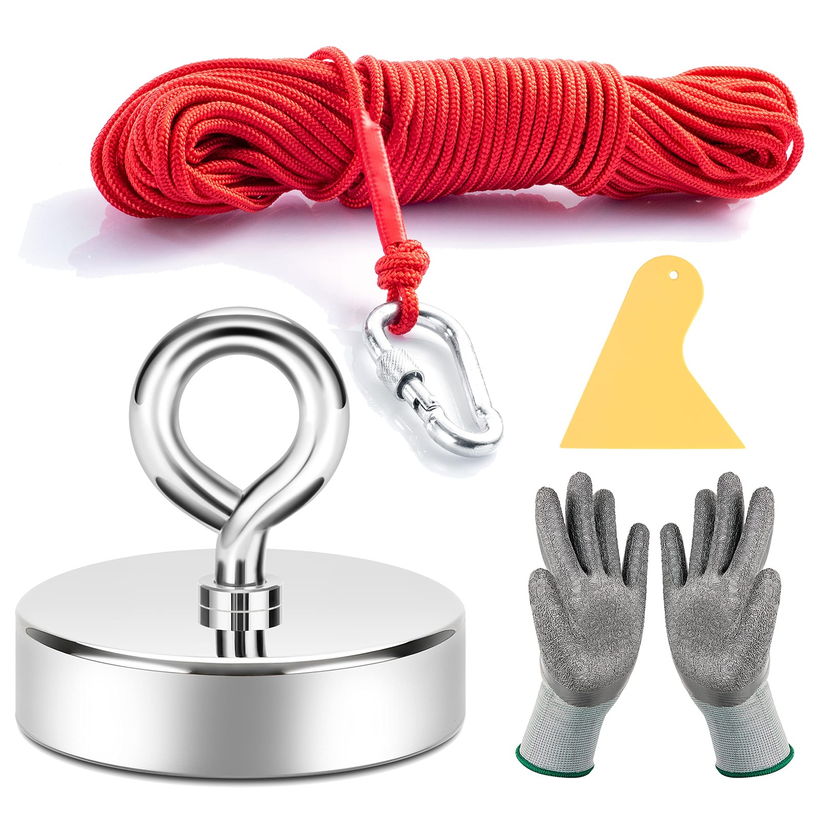 Neosmuk Magnet Fishing Kit, 550lb+ Heavy Duty Fishing Magnet with Rope, Stron...